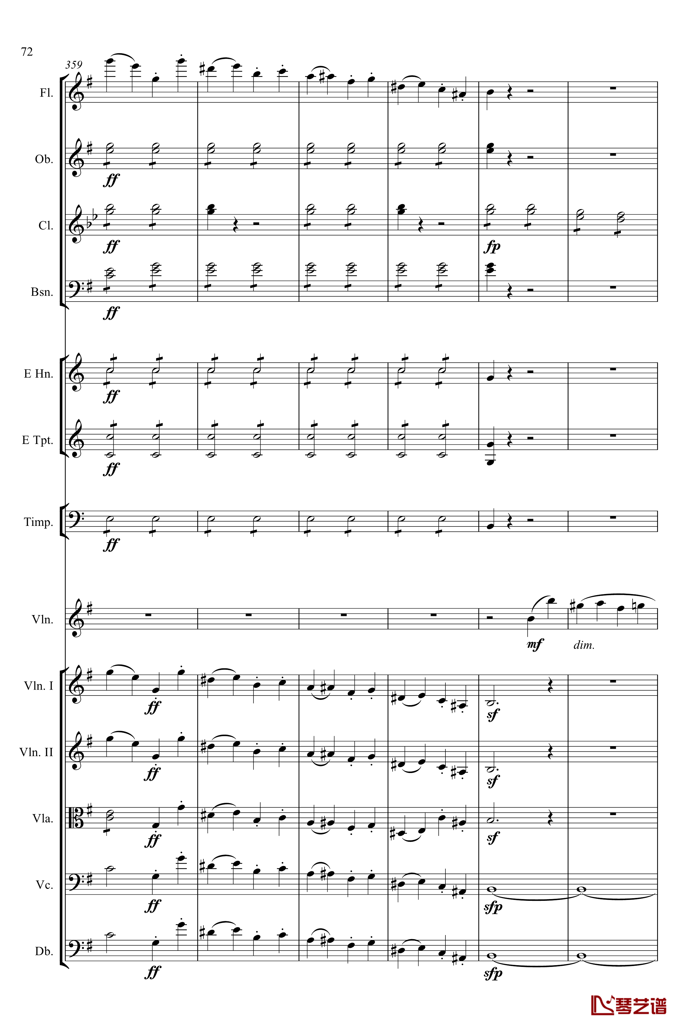e小调小提琴协奏曲Op.64钢琴谱-第一乐章-门德尔松72