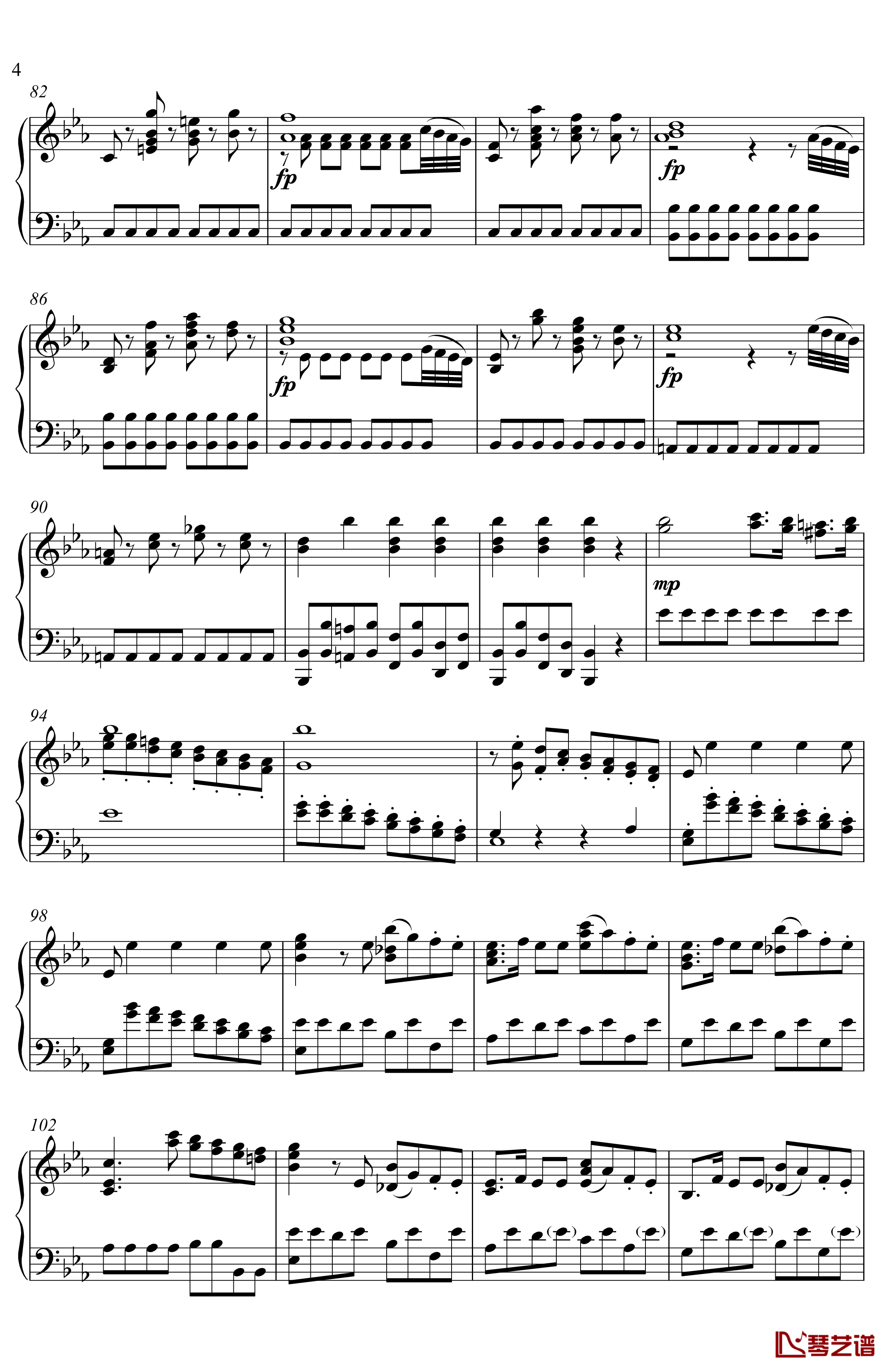 Symphony No.1钢琴谱- for Piano Solo-莫扎特4