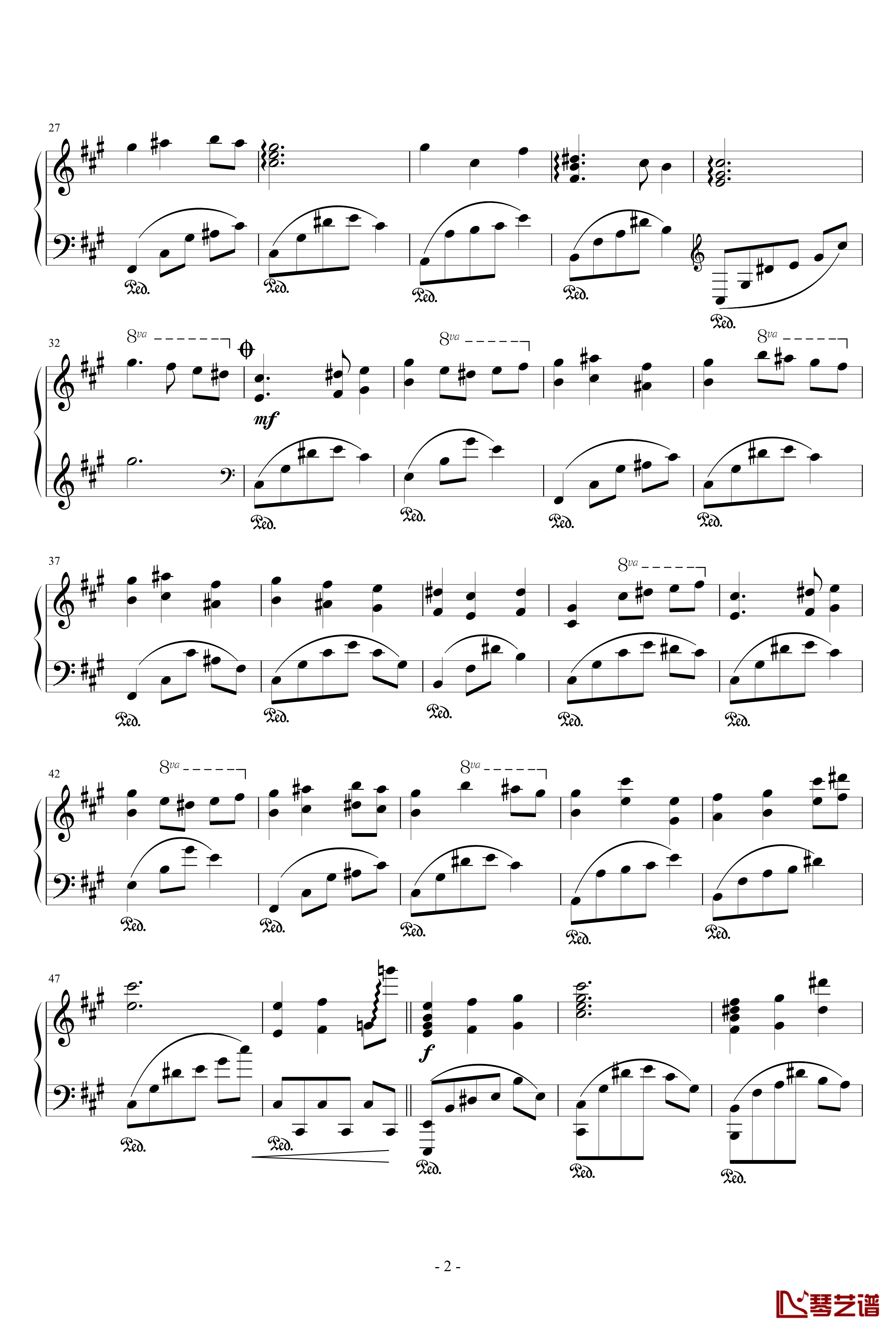 满月钢琴谱-芈月传主题曲2