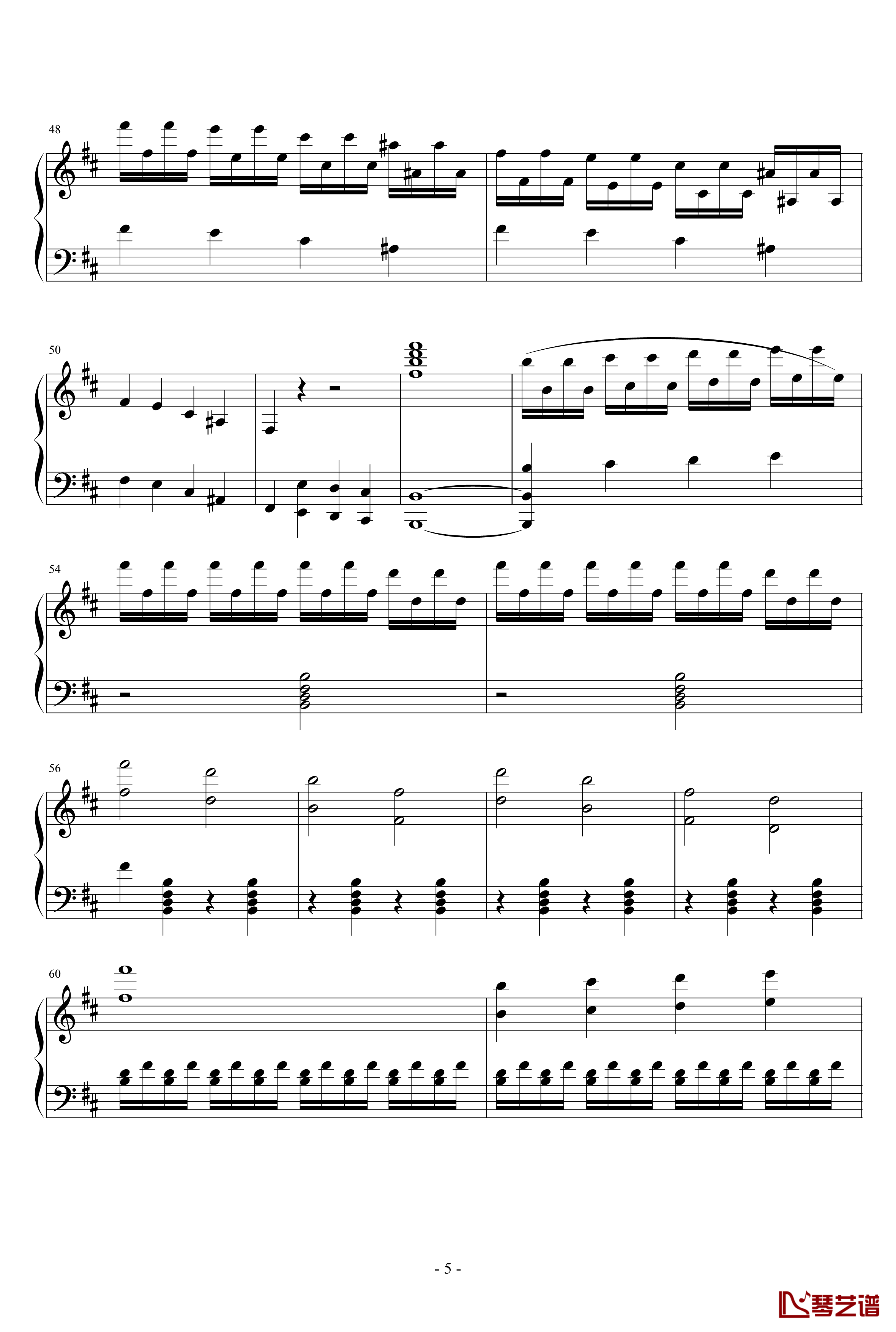 天鹅湖场景旋律钢琴谱-柴科夫斯基-Peter Ilyich Tchaikovsky5