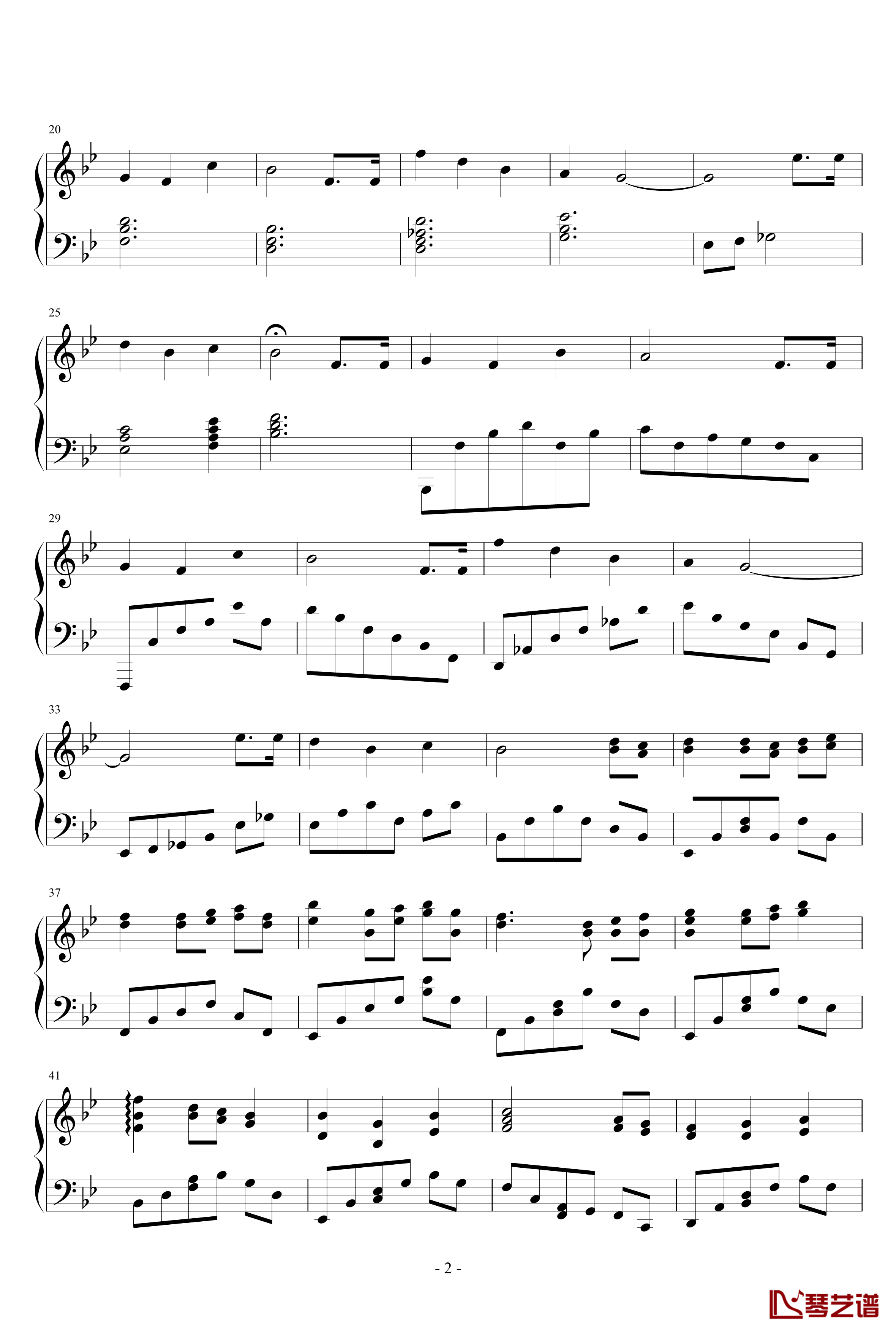 生日快乐钢琴谱-张伟-古典流行2
