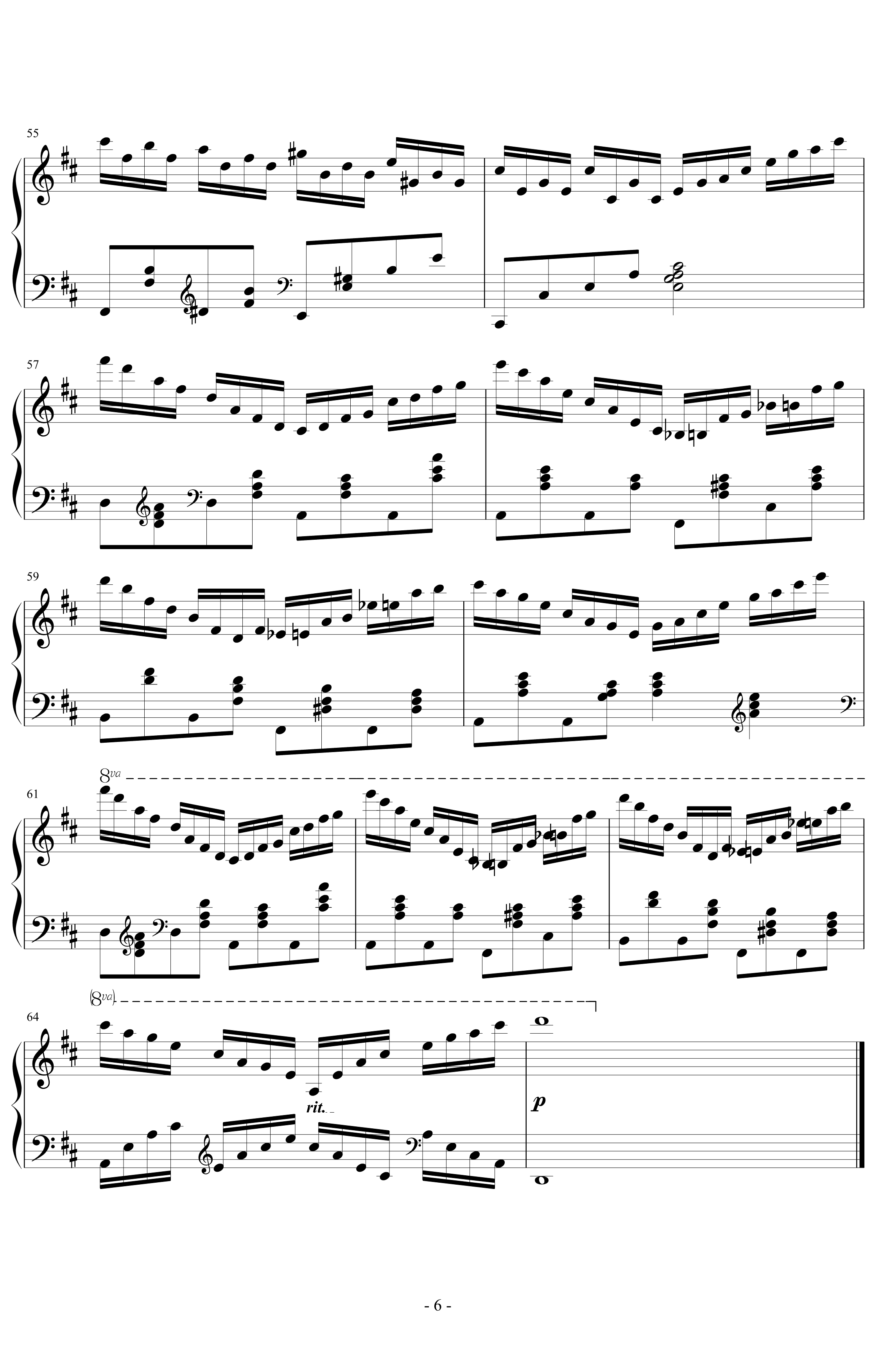 钢琴小品钢琴谱-Gx丶黑白6