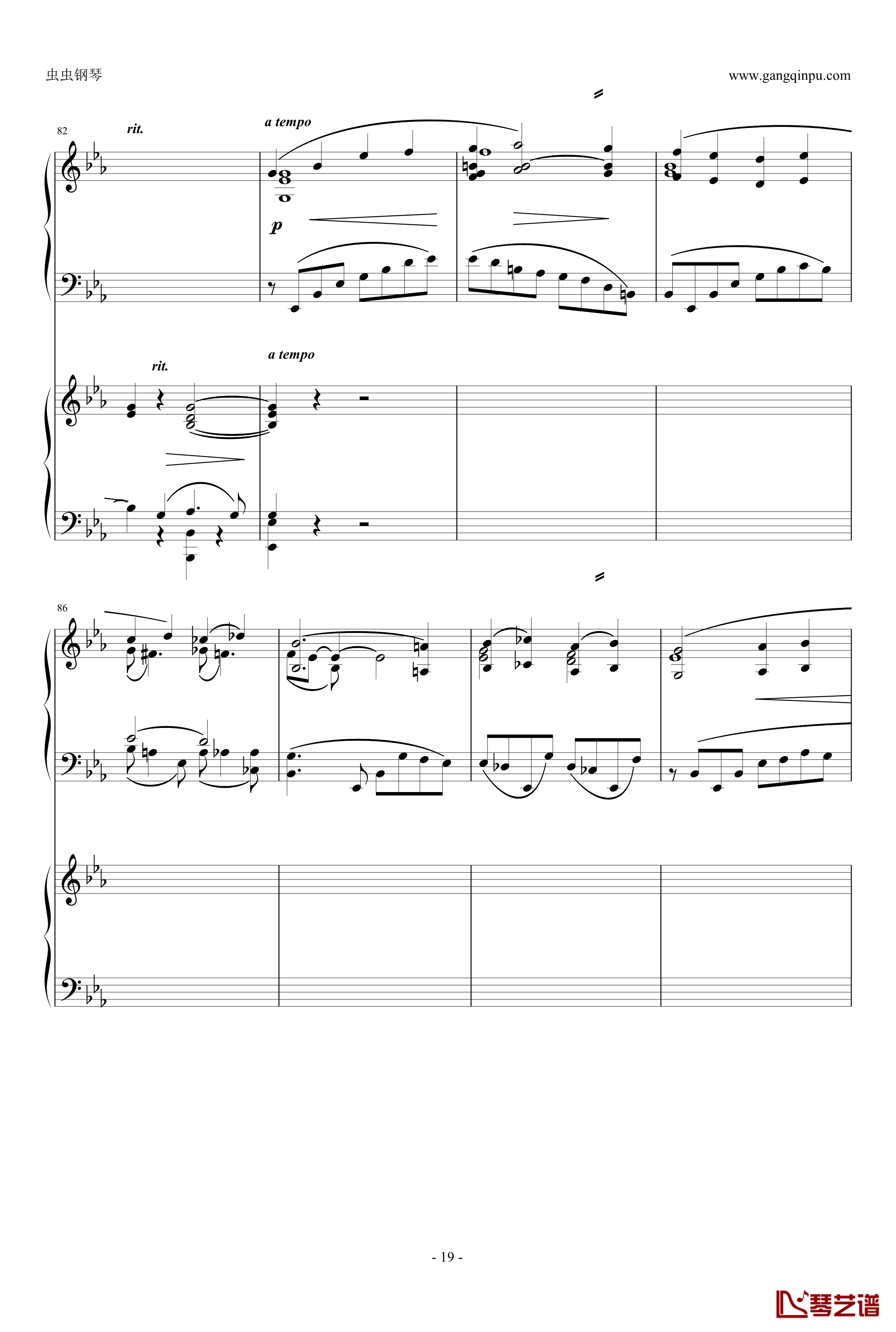 c小调第2钢琴协奏曲钢琴谱-拉赫马尼若夫19