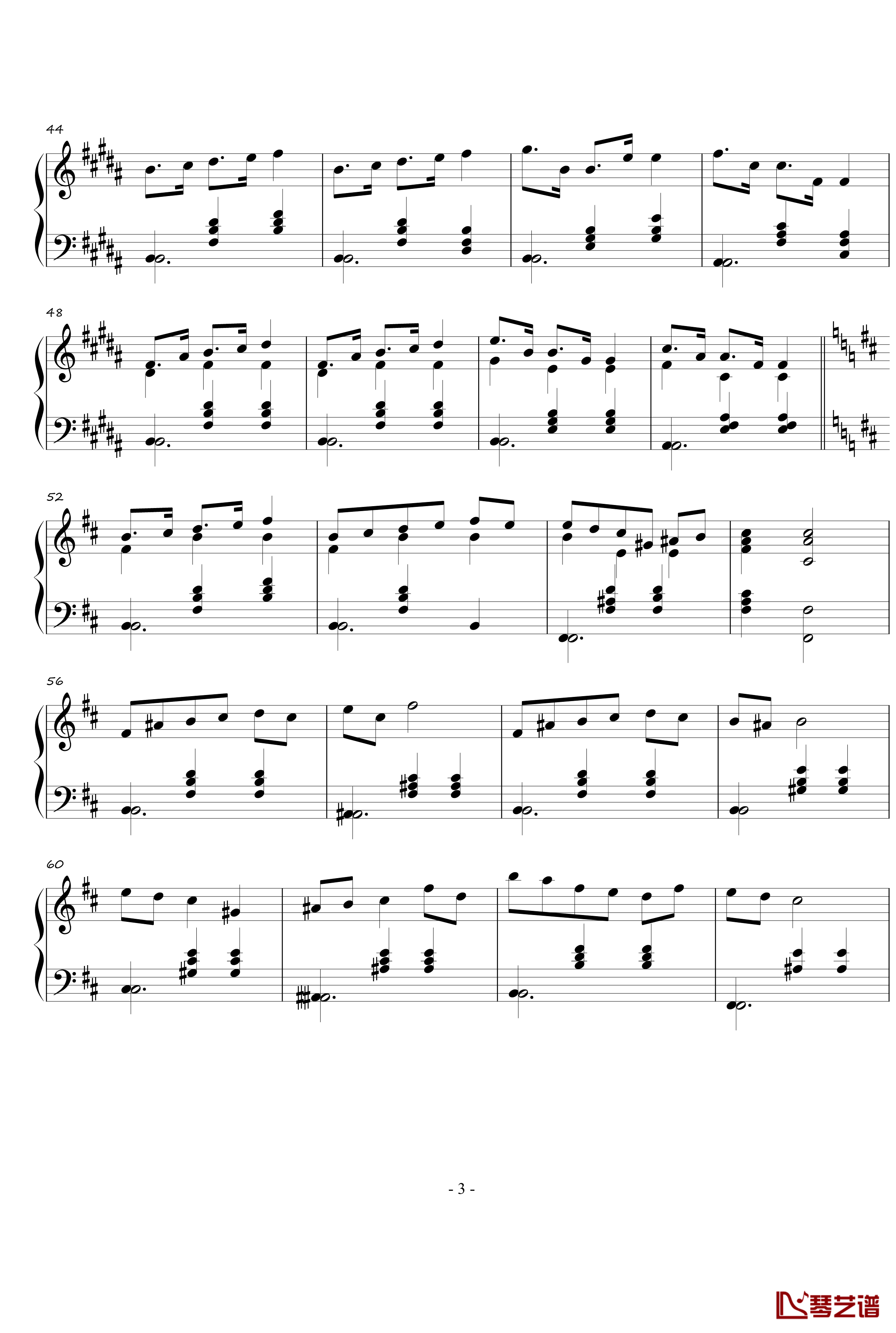 b小调圆舞曲钢琴谱-作品2-1-孤岛菌3