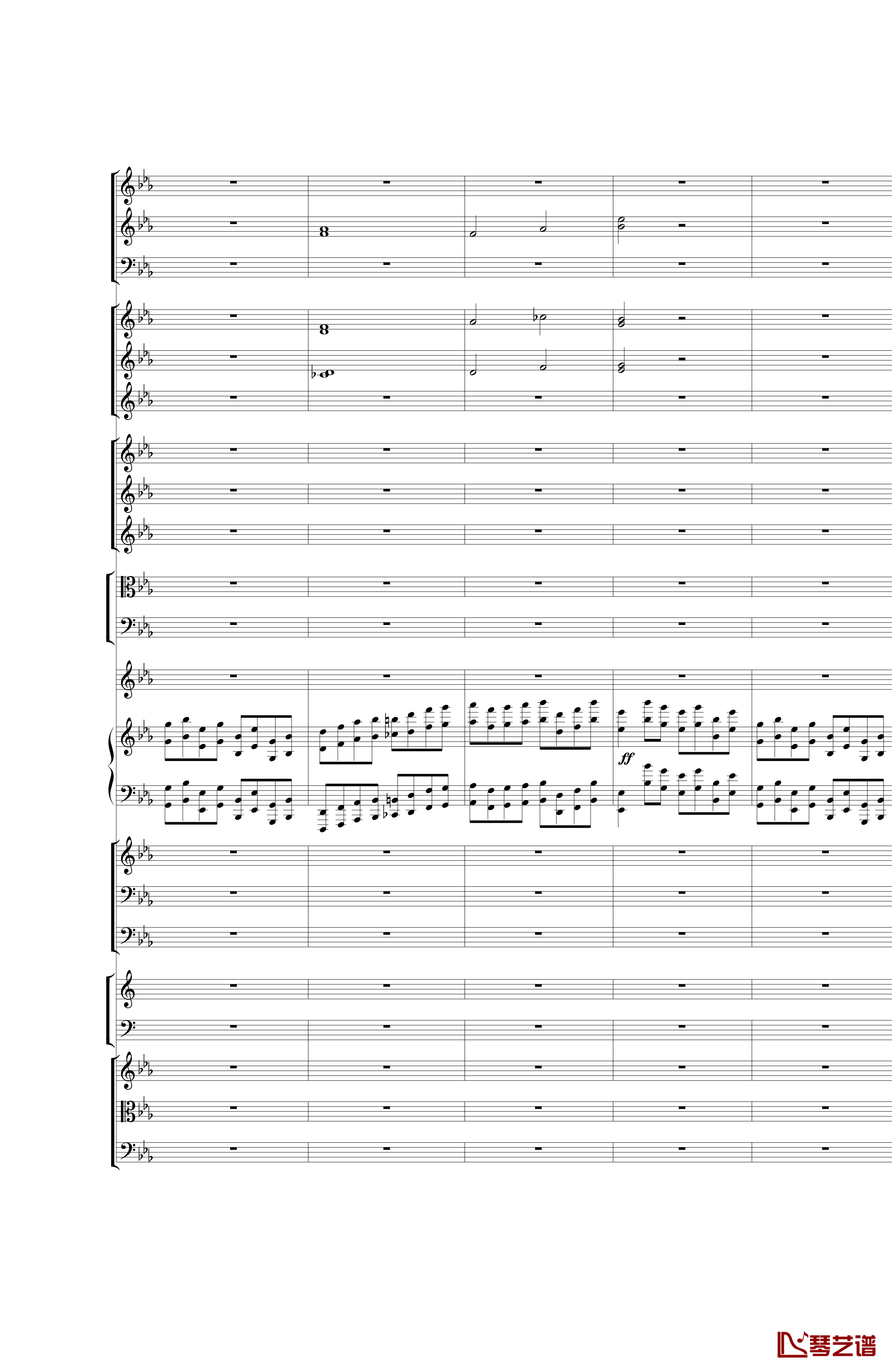 Piano Concerto No.3 in E Flat minor钢琴谱 I.Moderto-热情而辉煌22