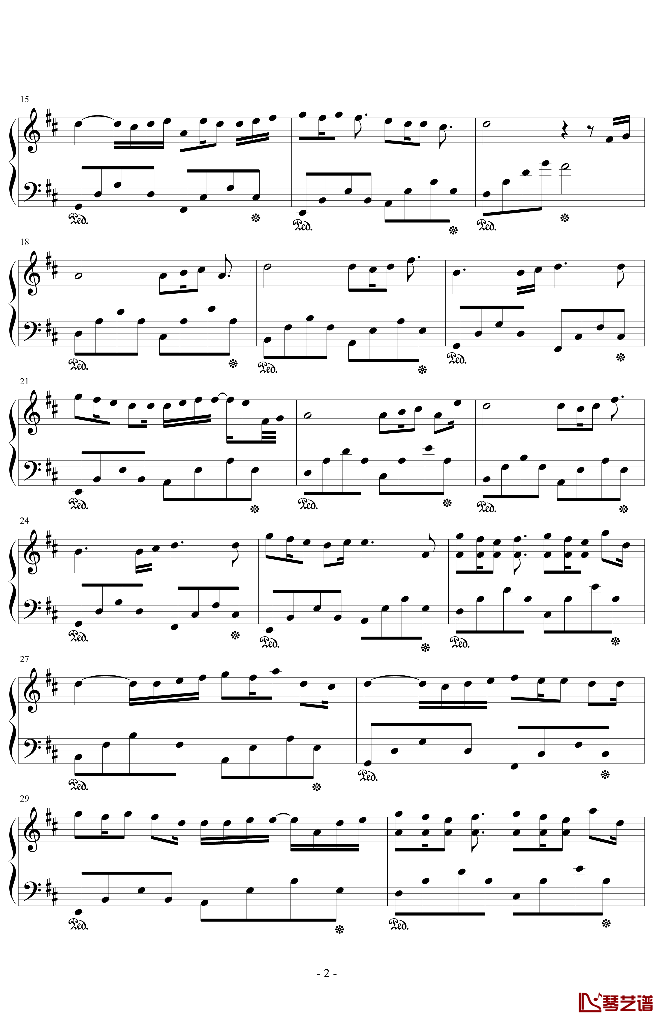 The last melody for you钢琴谱-修改版-王小特2