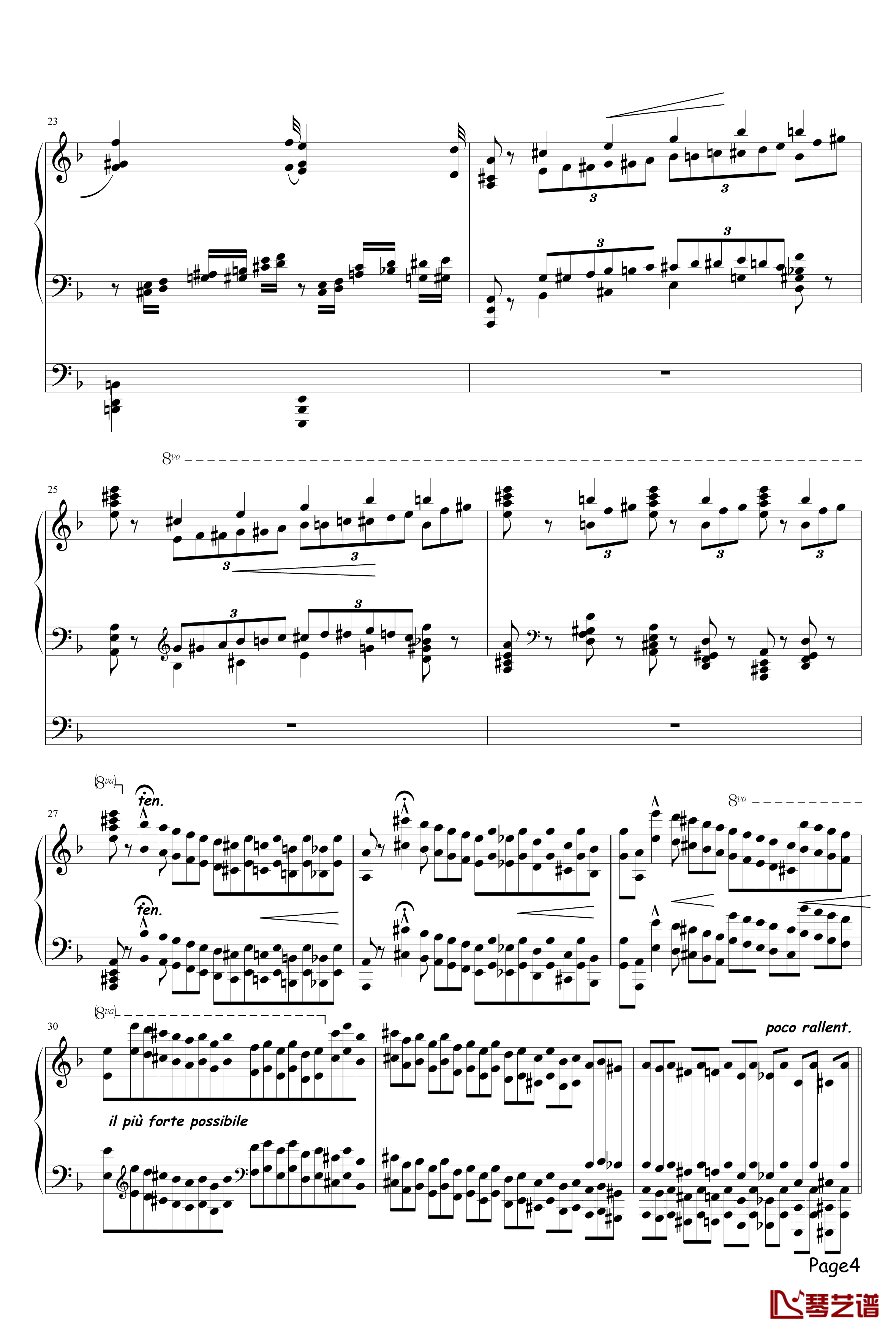 Etudes dexecution transcendante No.4钢琴谱-Mazeppa-李斯特4