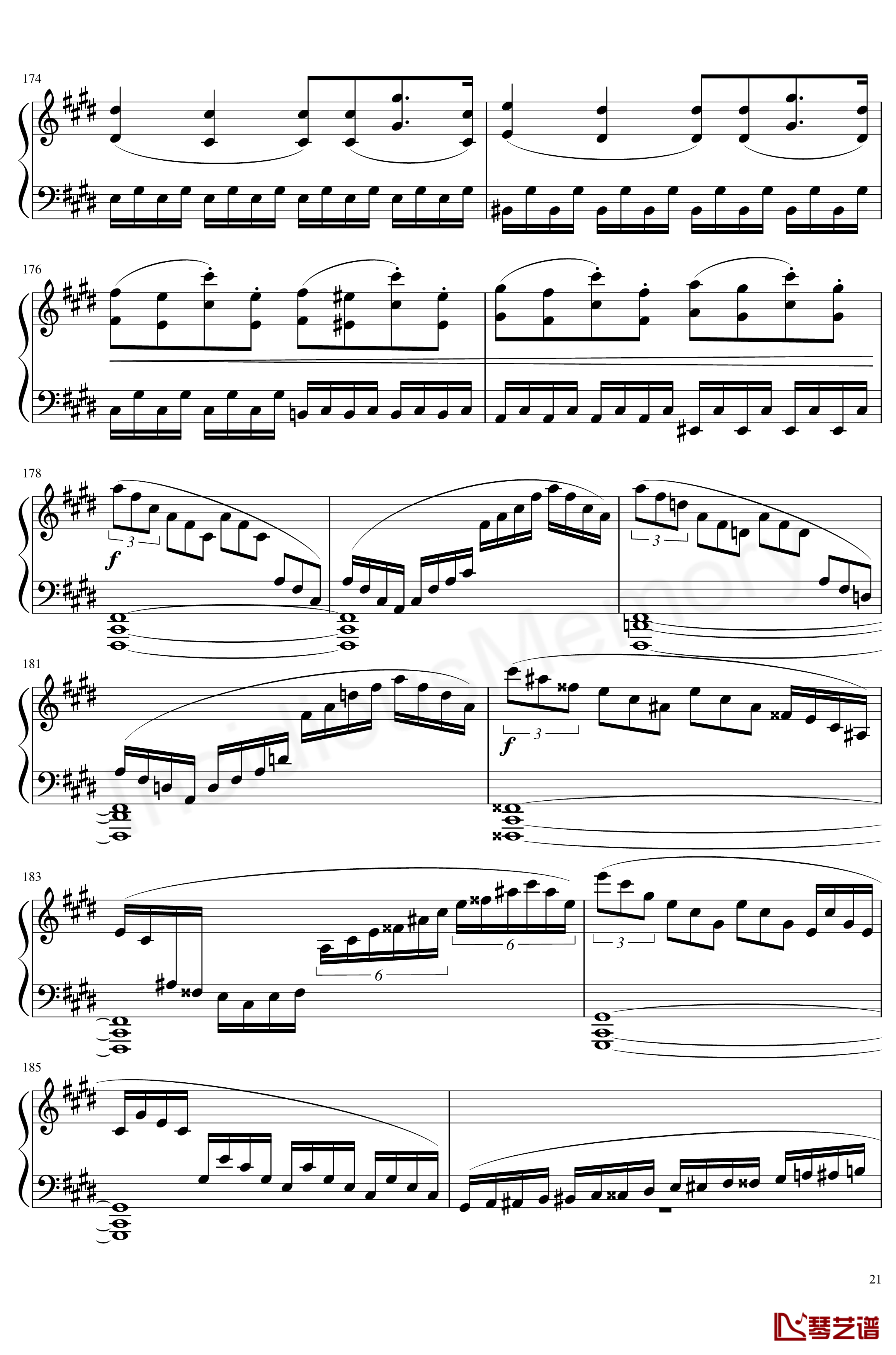 月光奏鸣曲钢琴谱-贝多芬-beethoven21