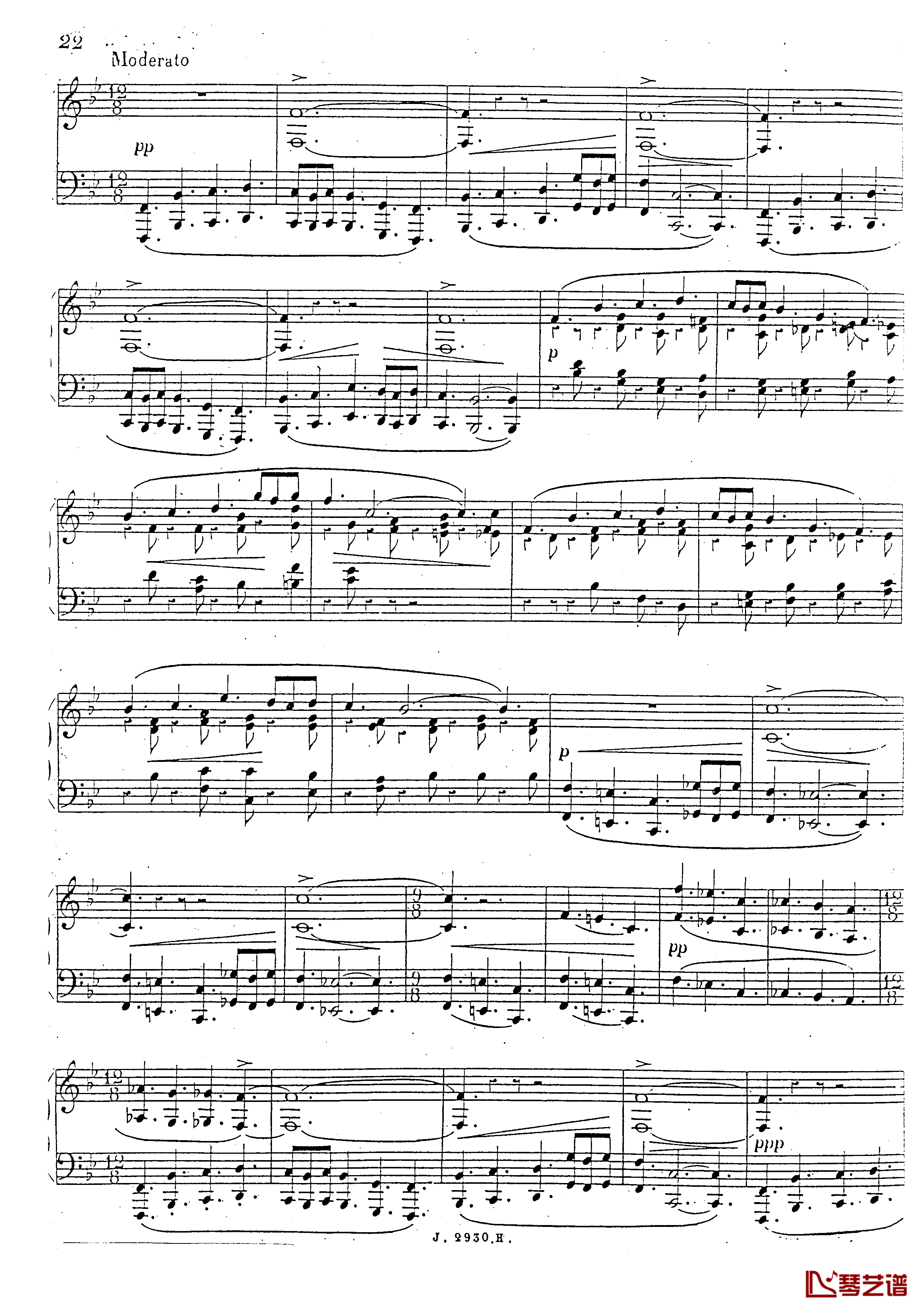a小调第四钢琴奏鸣曲钢琴谱-安东 鲁宾斯坦- Op.10023
