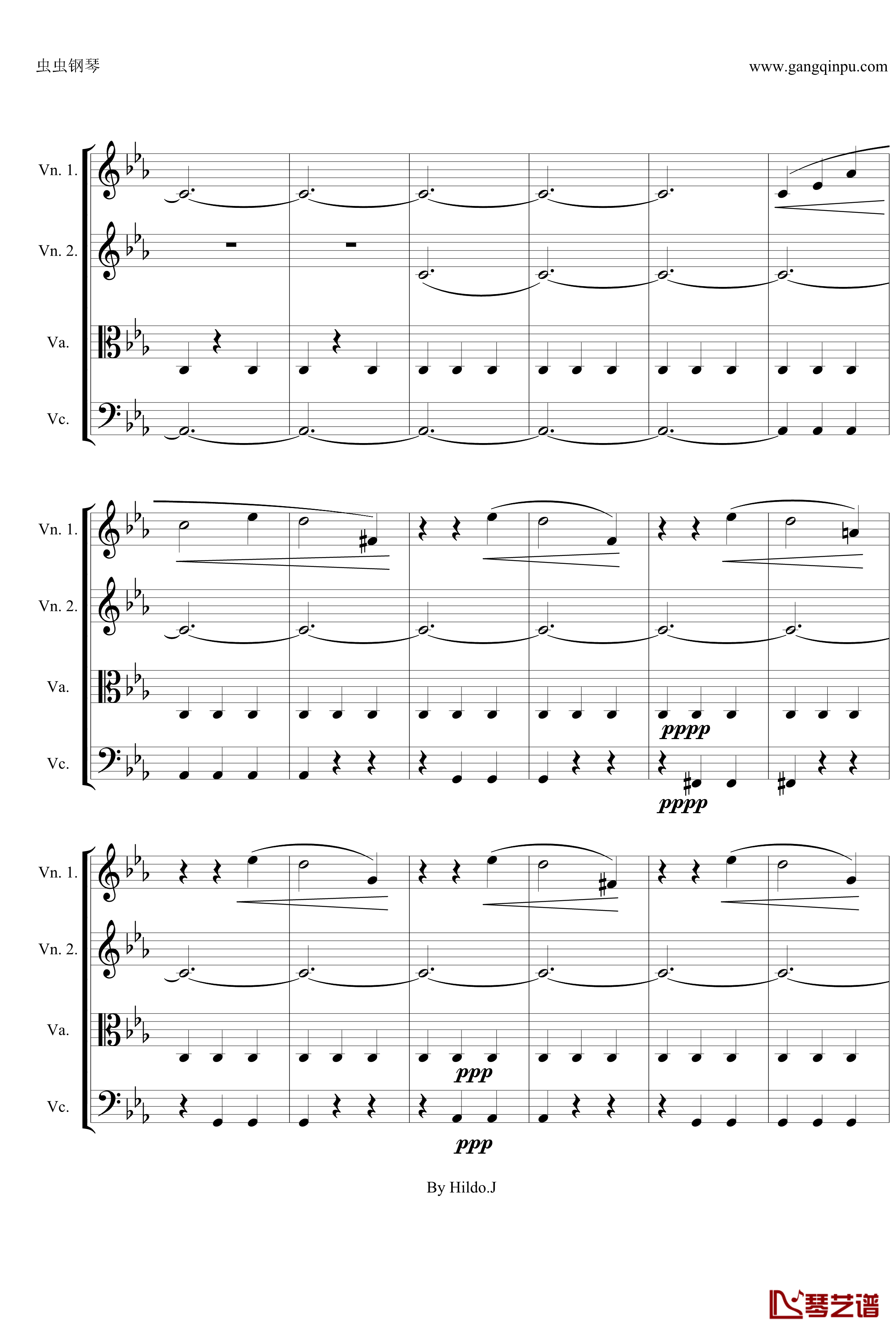 命运交响曲第三乐章钢琴谱-弦乐版-贝多芬-beethoven22