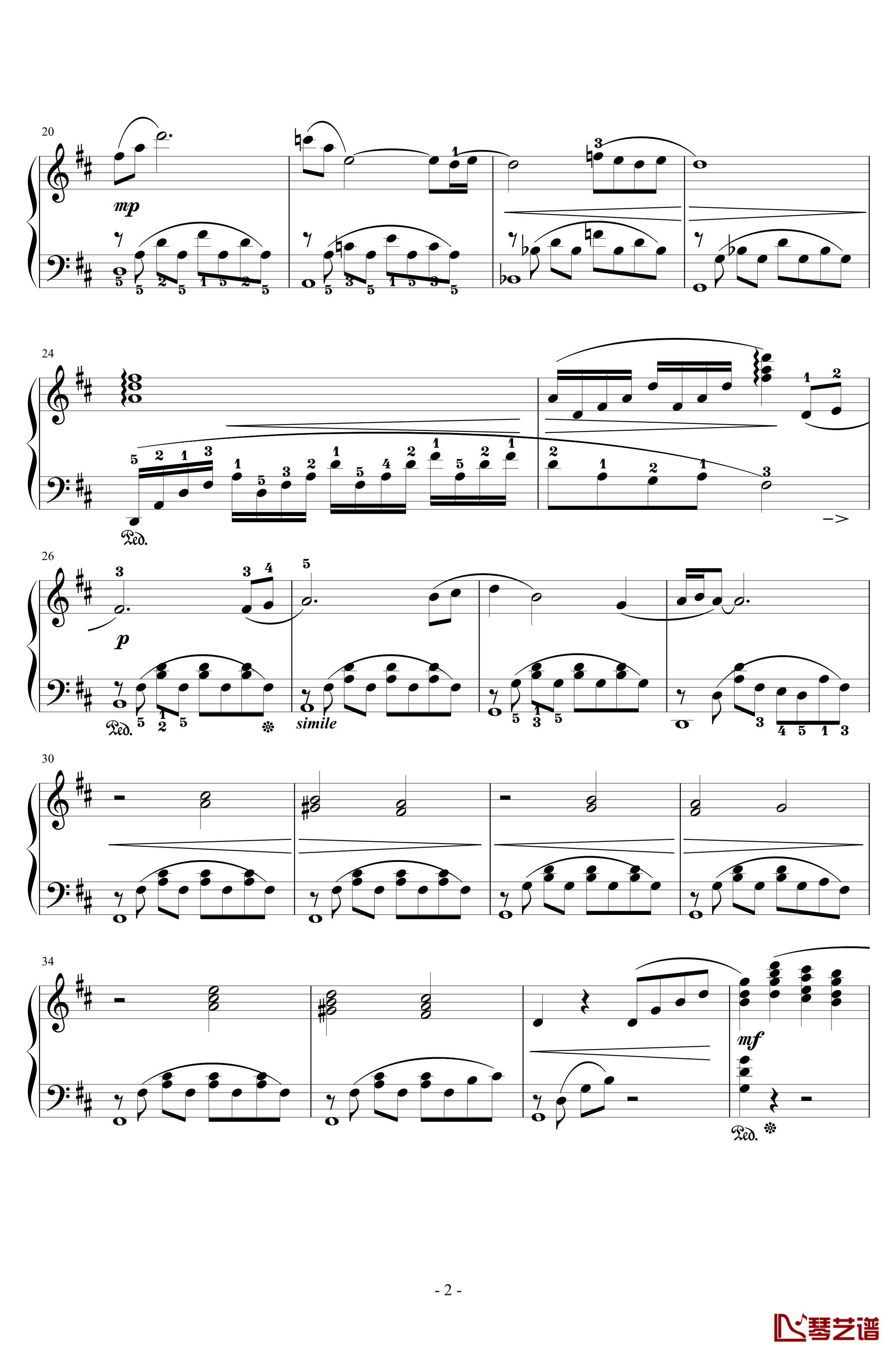最终幻想7爱丽丝的主题钢琴谱-完整版本-植松伸夫2