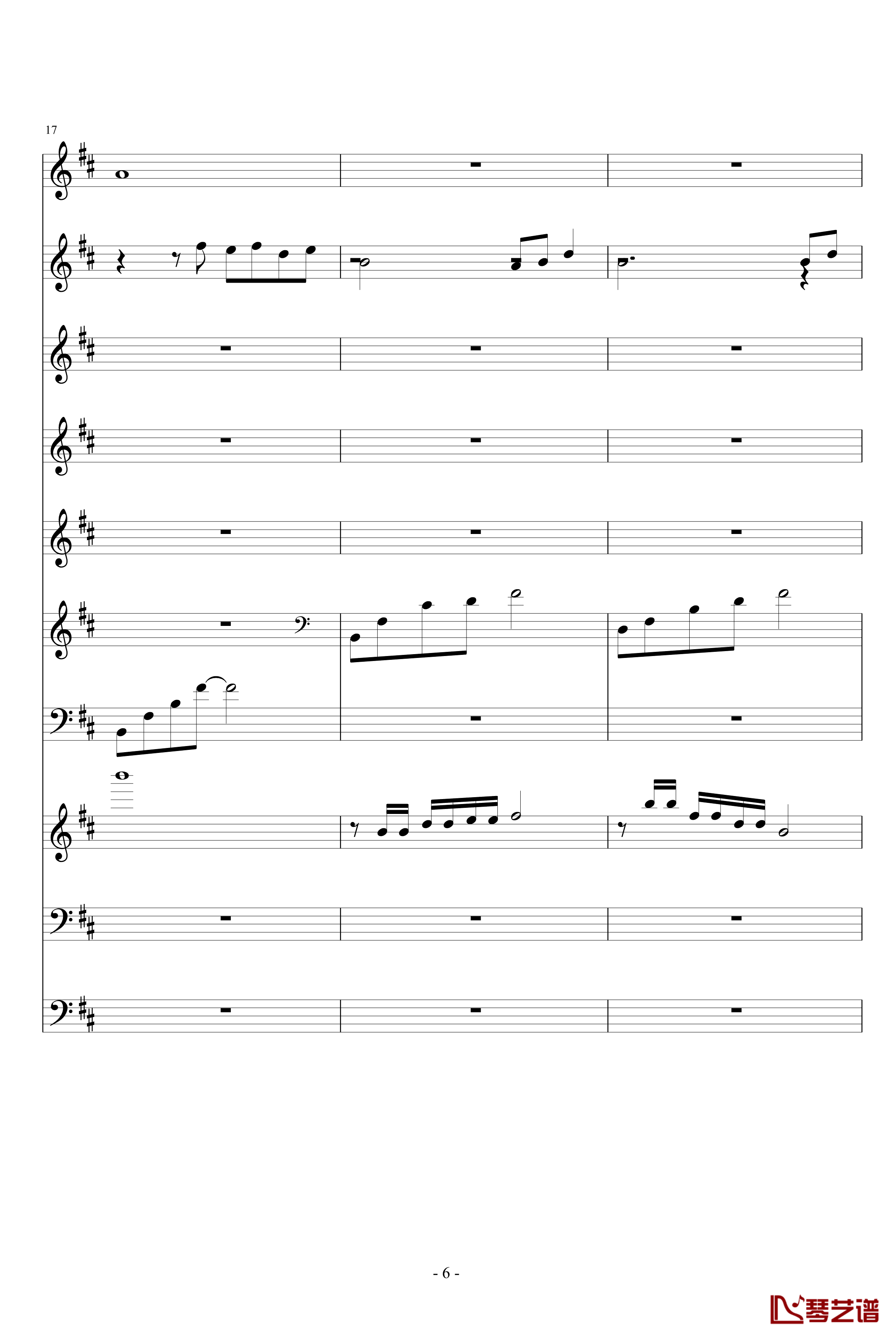 月落暗香坡钢琴谱-巴乌、笛子、琵琶、二胡、古筝-peterkingily6