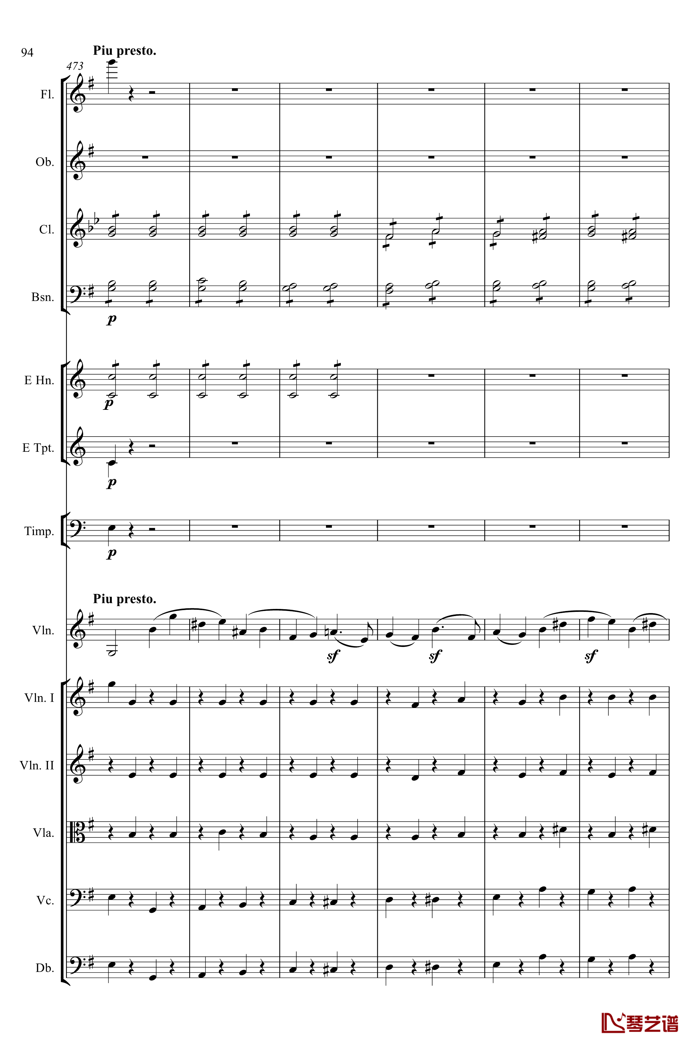 e小调小提琴协奏曲Op.64钢琴谱-第一乐章-门德尔松94