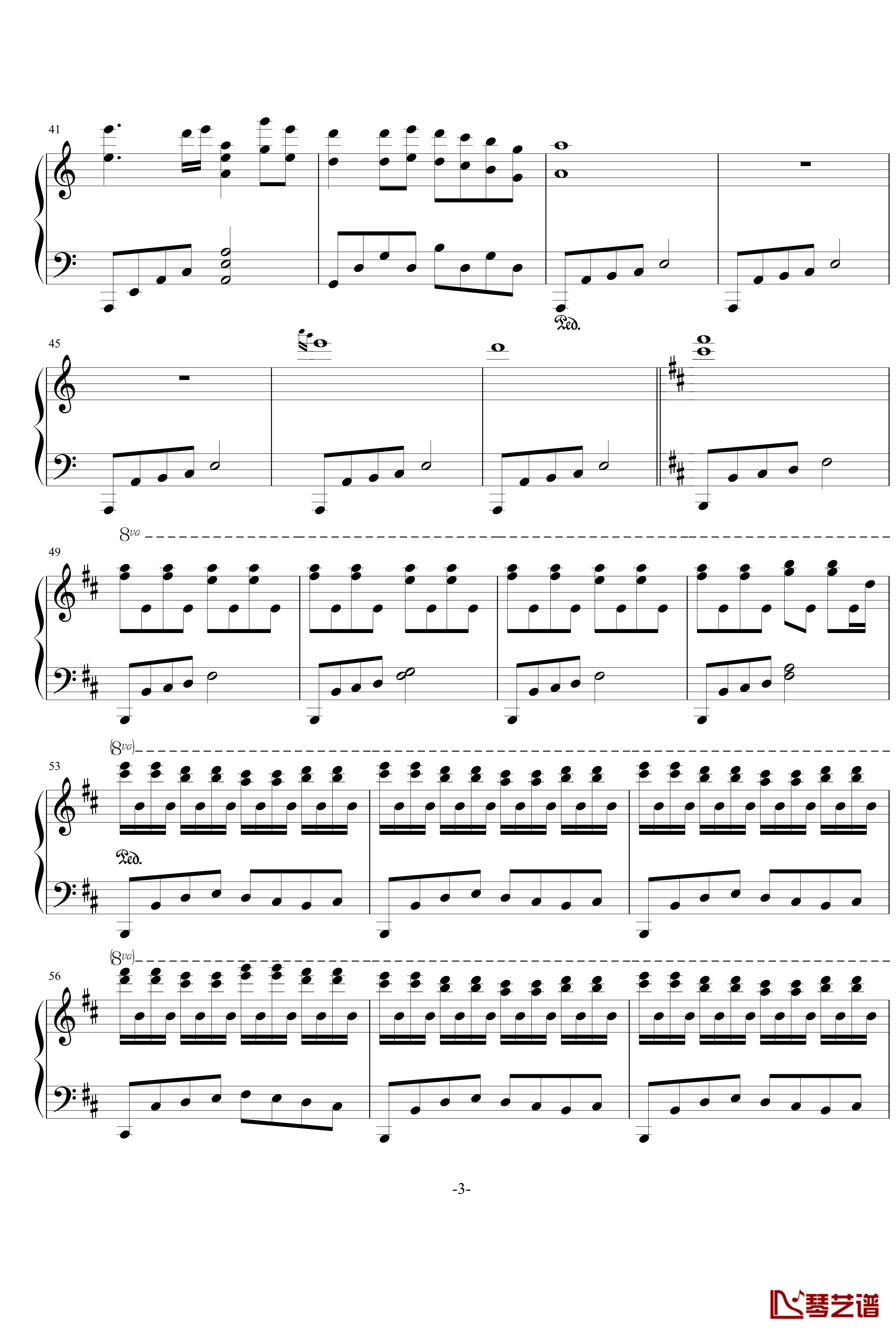 风之谷钢琴谱-李方略3