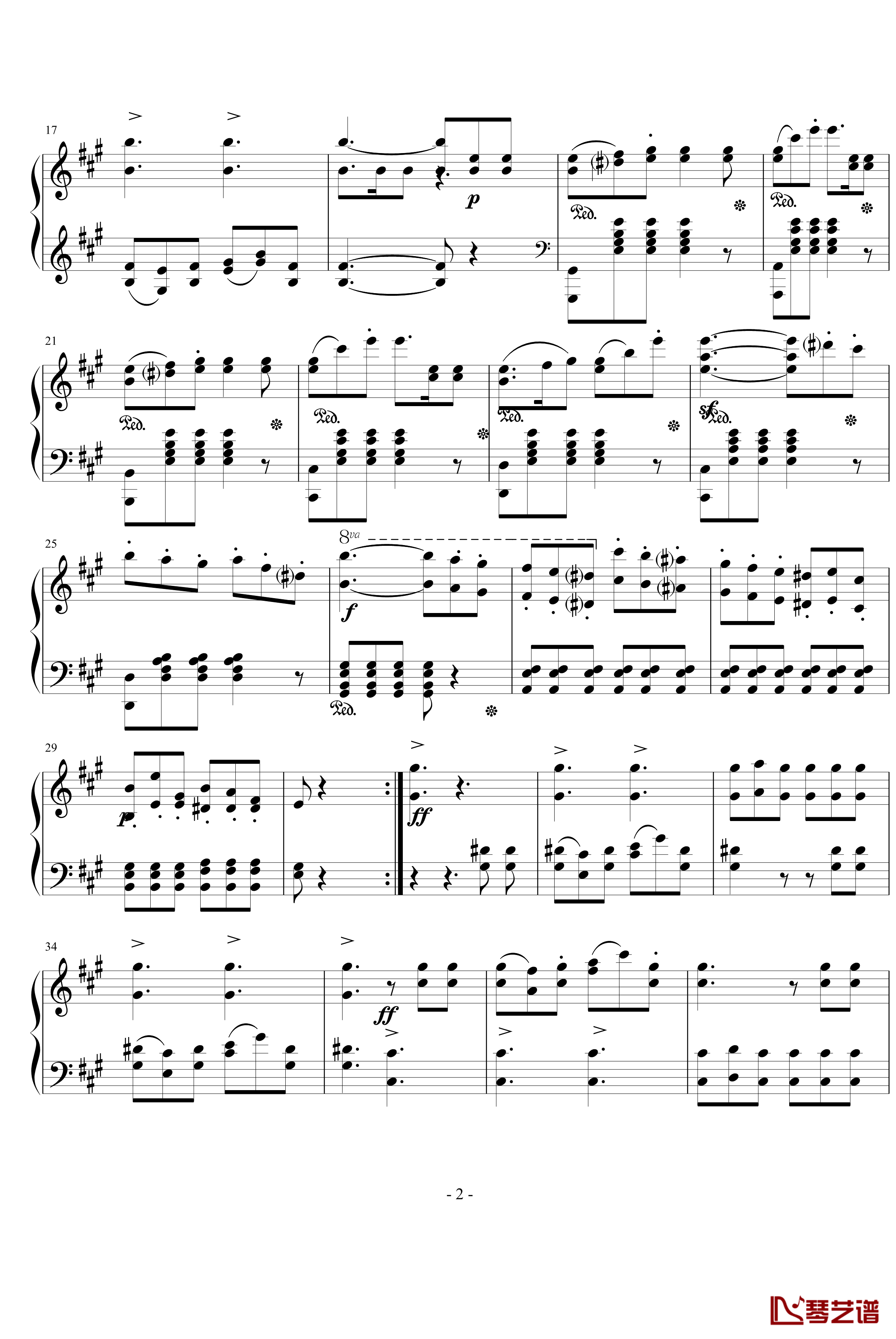 无言歌Op.19No.3钢琴谱-门德尔松2