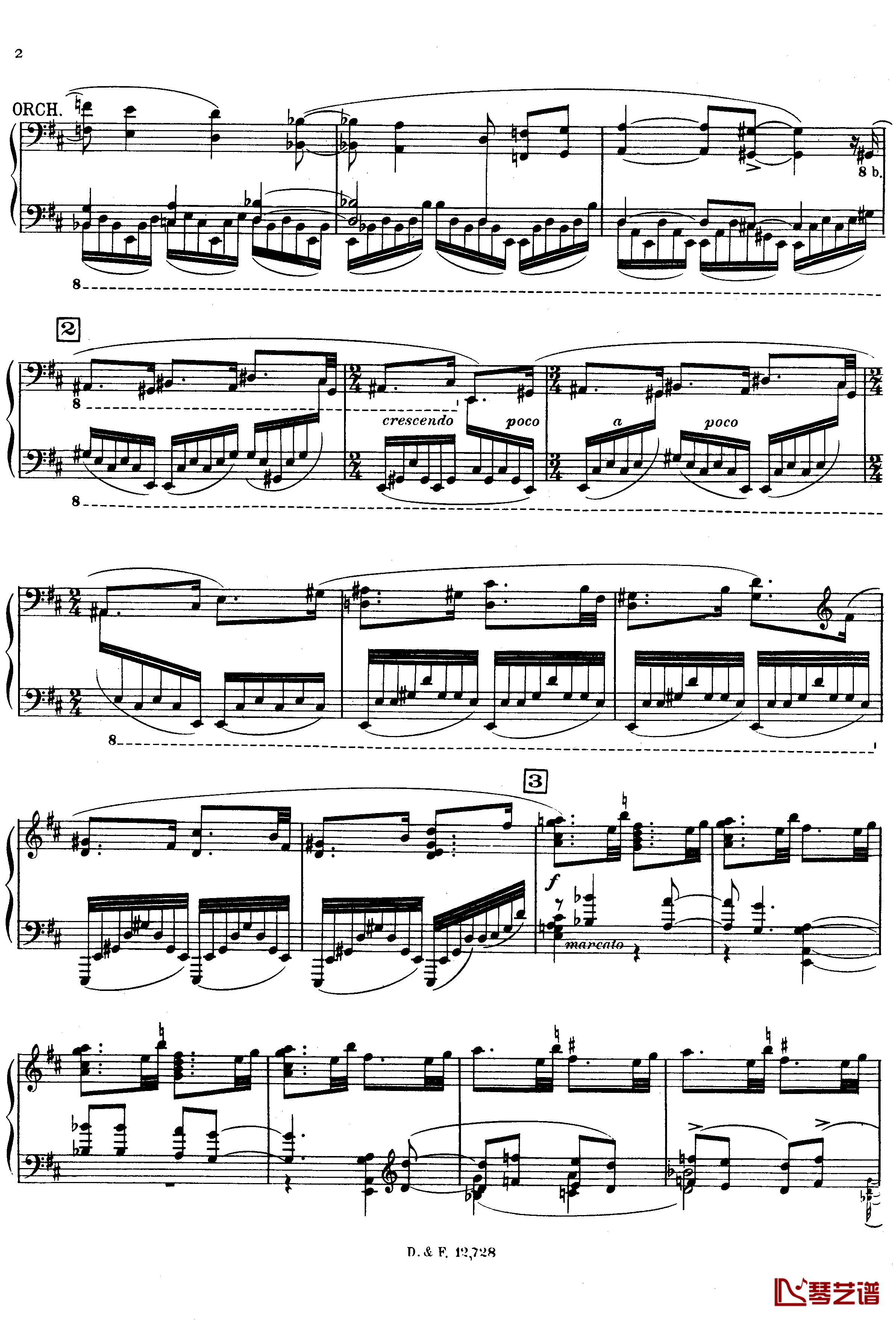 左手钢琴协奏曲钢琴谱-拉威尔-Ravel2
