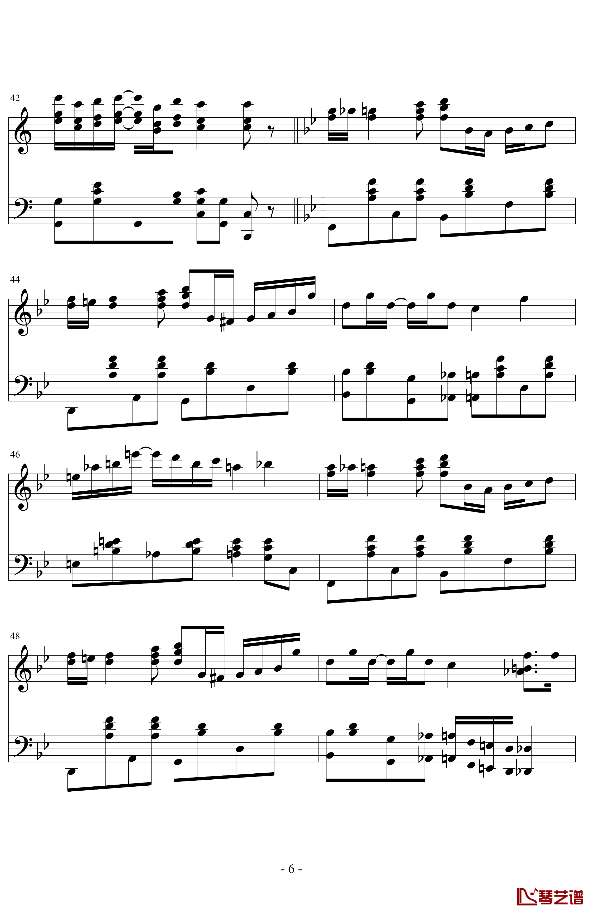 the entertainer钢琴谱-完整版-拉格泰姆-Scott Joplin6