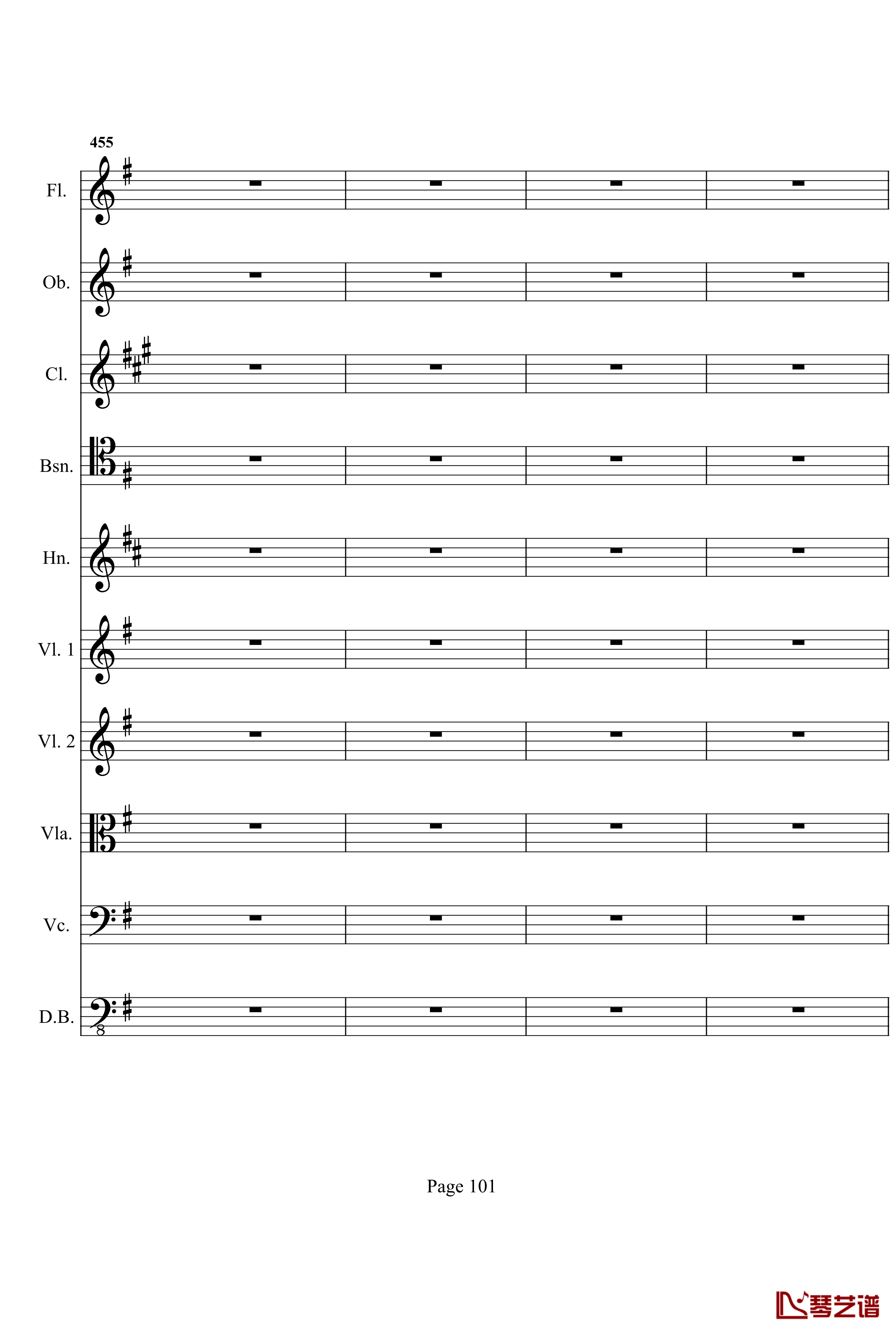 奏鸣曲之交响钢琴谱- 第十首-Ⅰ-贝多芬-beethoven101