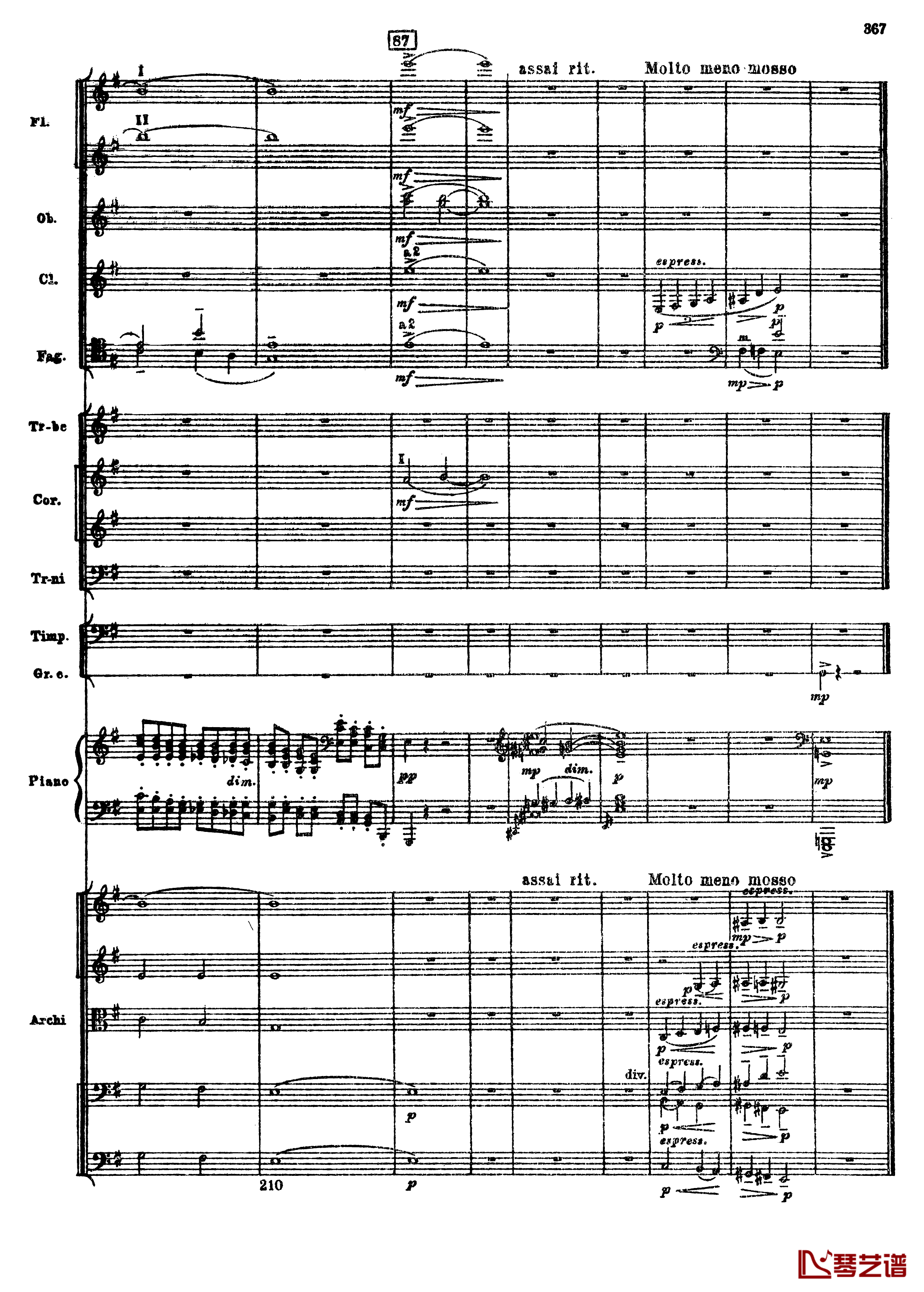 普罗科菲耶夫第三钢琴协奏曲钢琴谱-总谱-普罗科非耶夫99