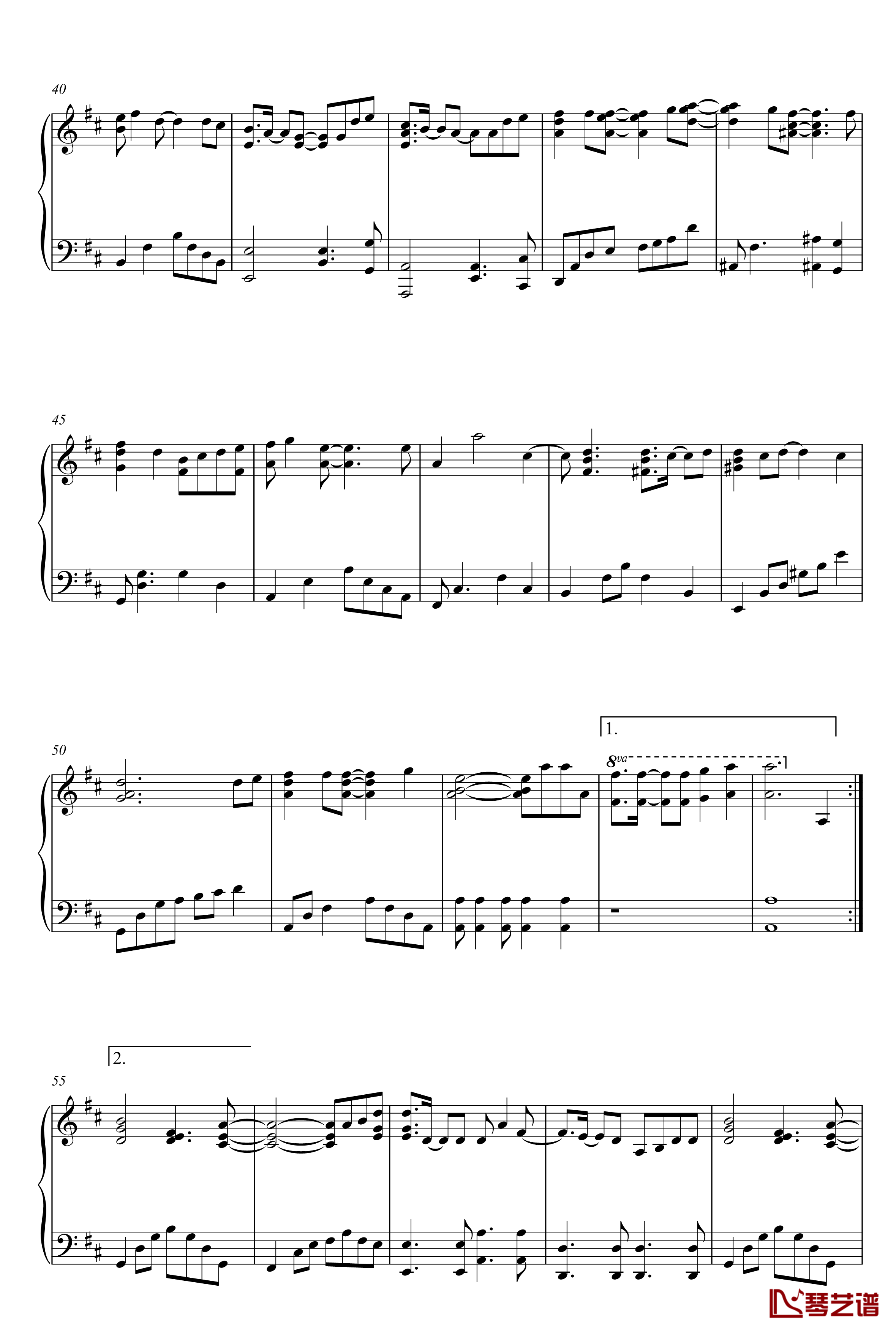 天梯钢琴谱-C AllStar3