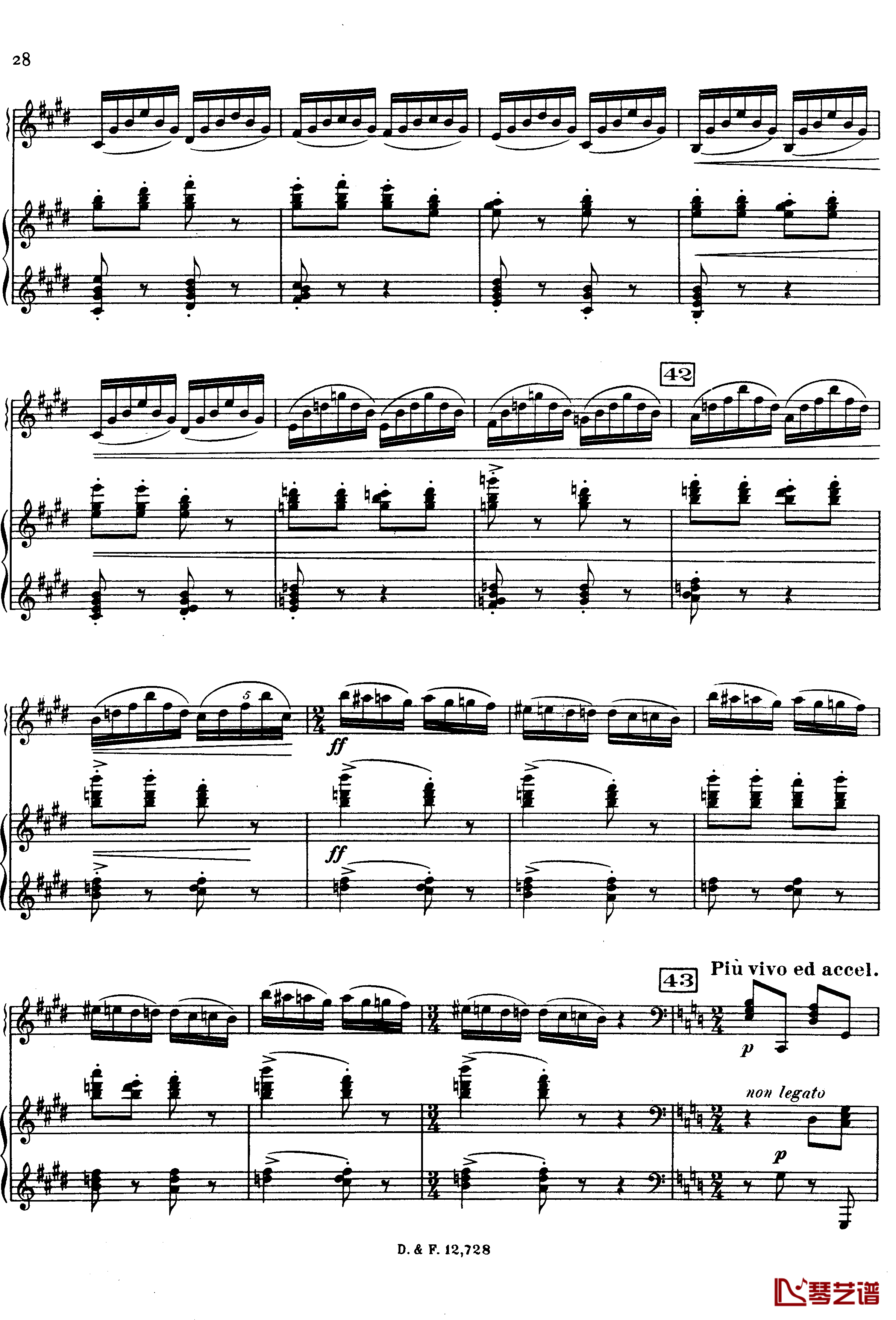 左手钢琴协奏曲钢琴谱-拉威尔-Ravel28