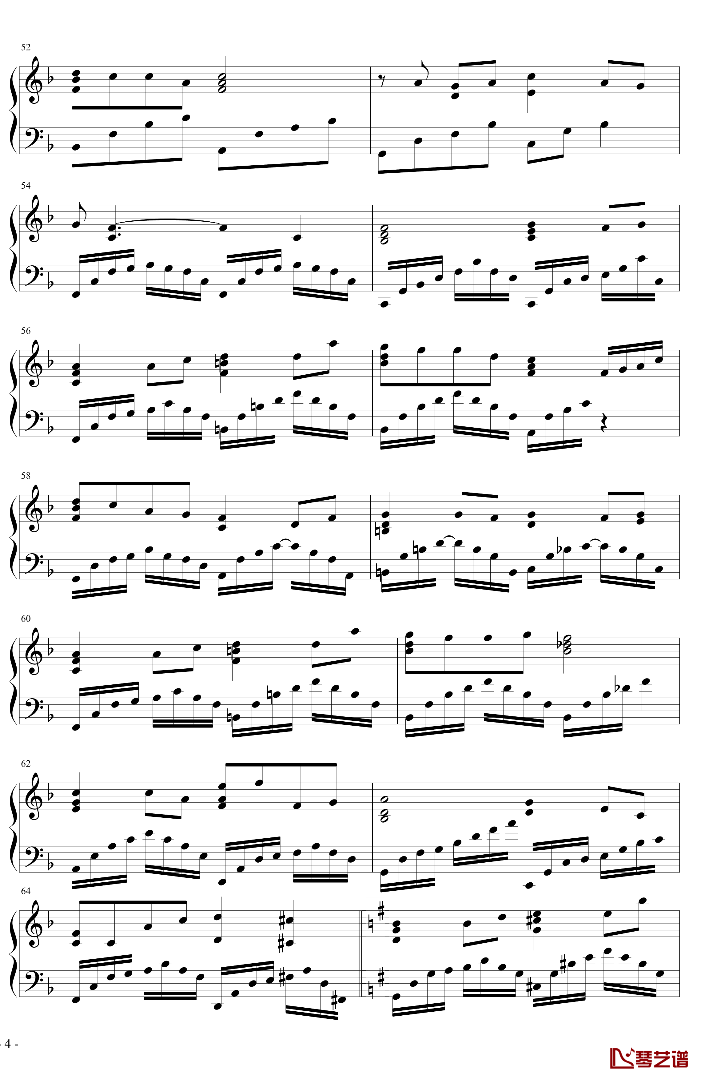 菊花台钢琴谱-超级演奏版-周杰伦4