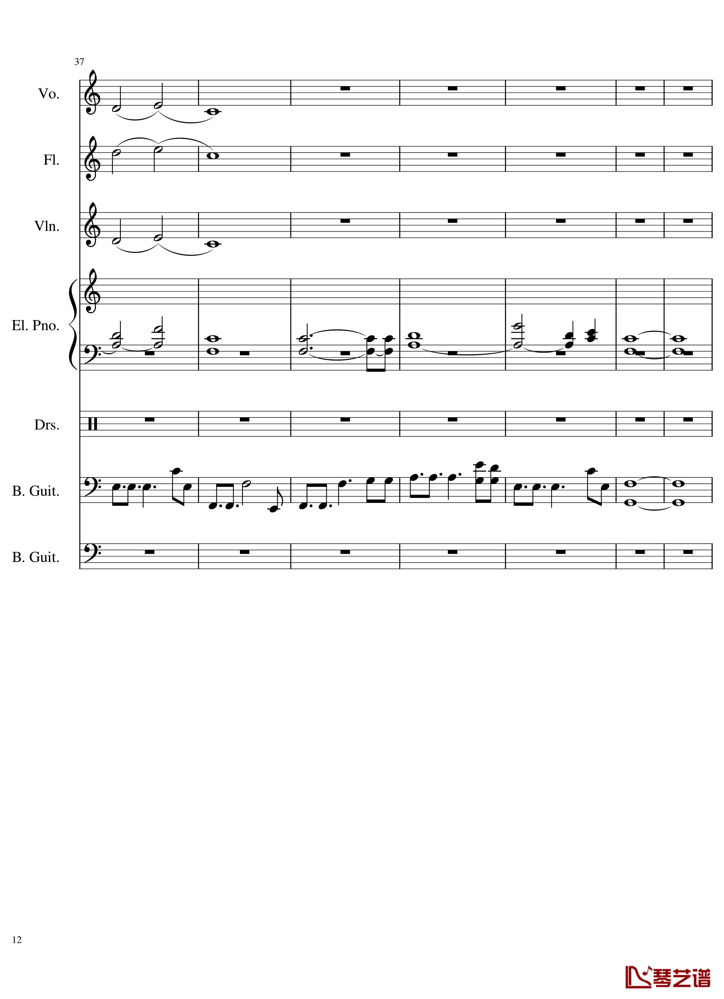 Intro钢琴谱-The xx12