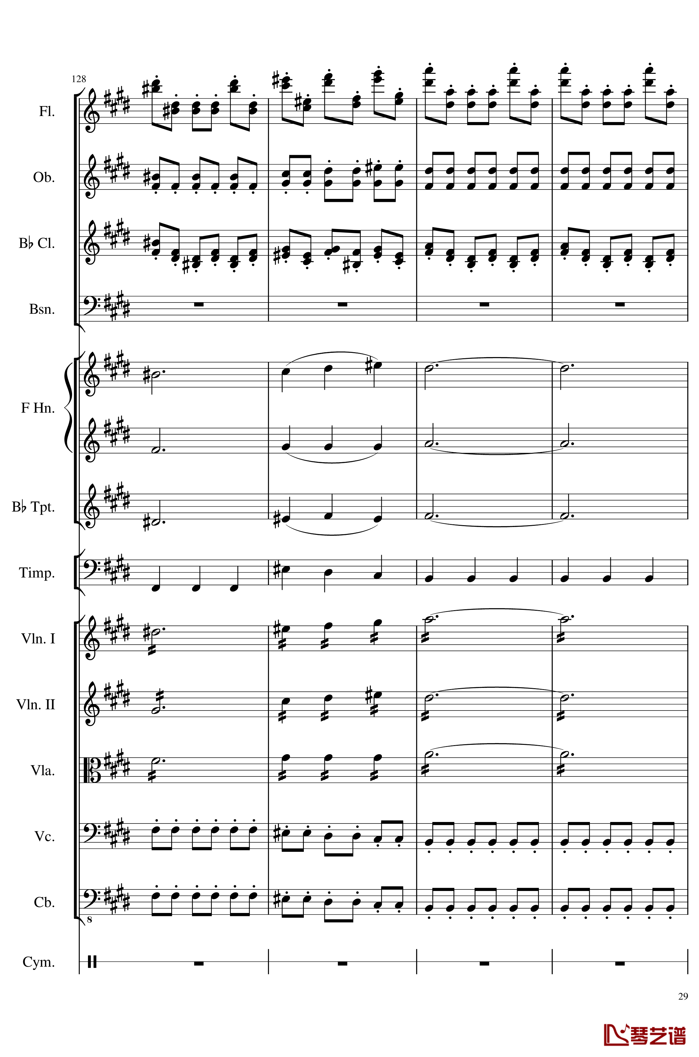4 Contredanse for Chamber Orchestra, Op.120钢琴谱-No.3-一个球29
