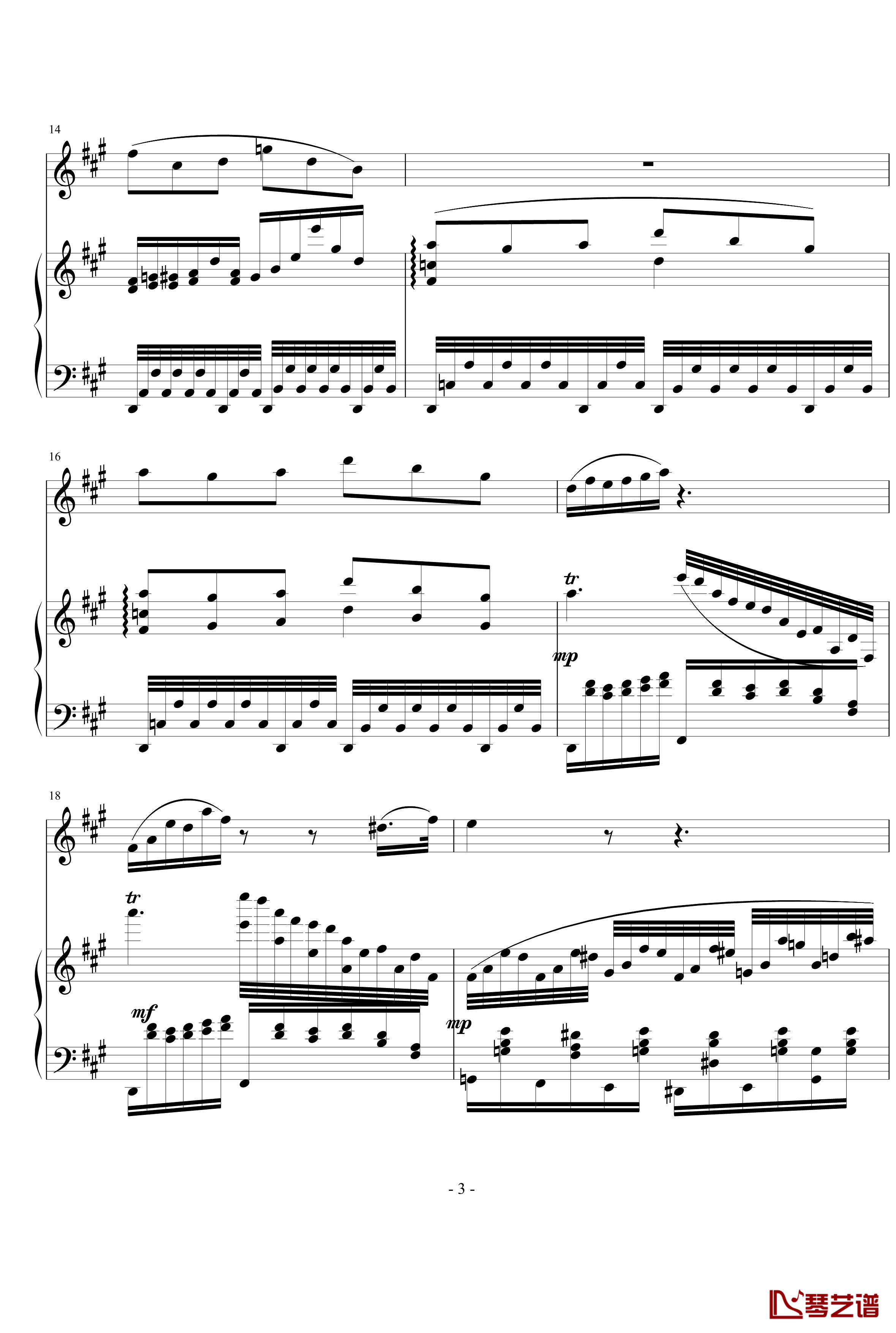 钢琴单簧管小奏鸣曲钢琴谱-nyride3