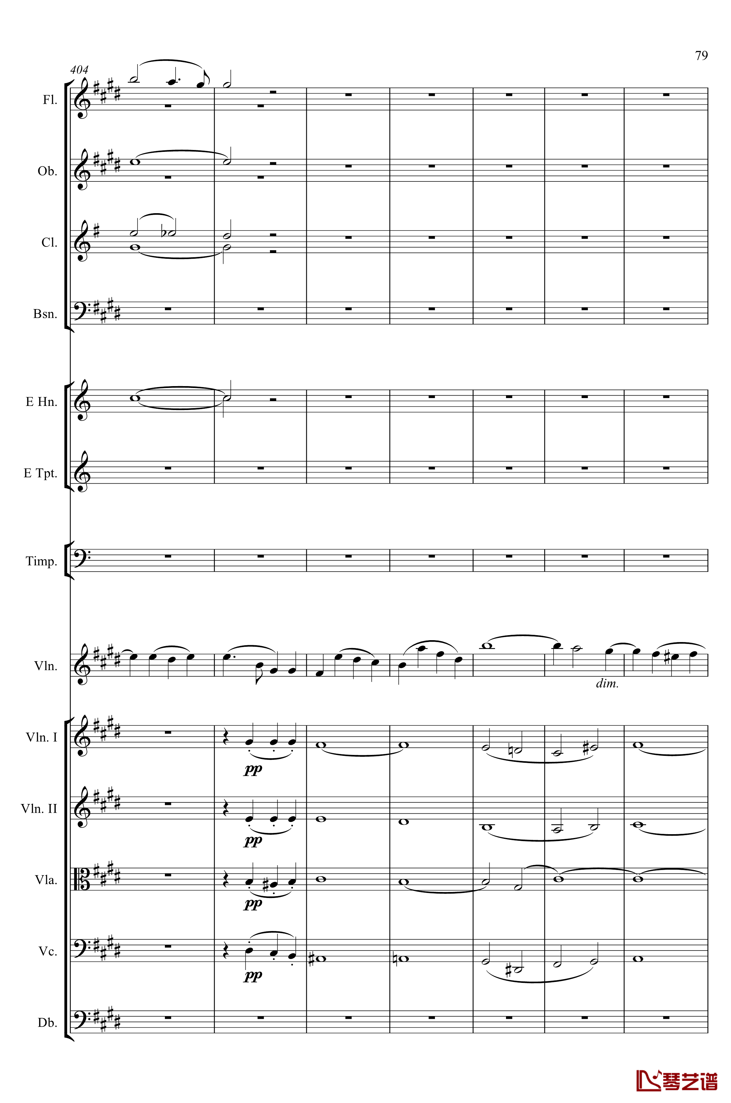 e小调小提琴协奏曲Op.64钢琴谱-第一乐章-门德尔松79