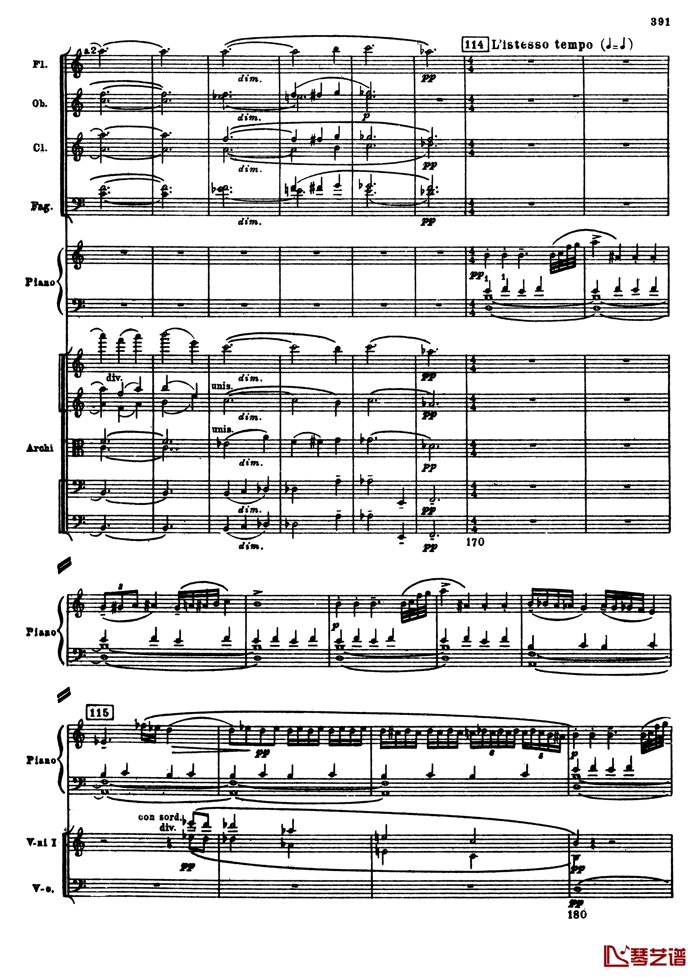 普罗科菲耶夫第三钢琴协奏曲钢琴谱-总谱-普罗科非耶夫123