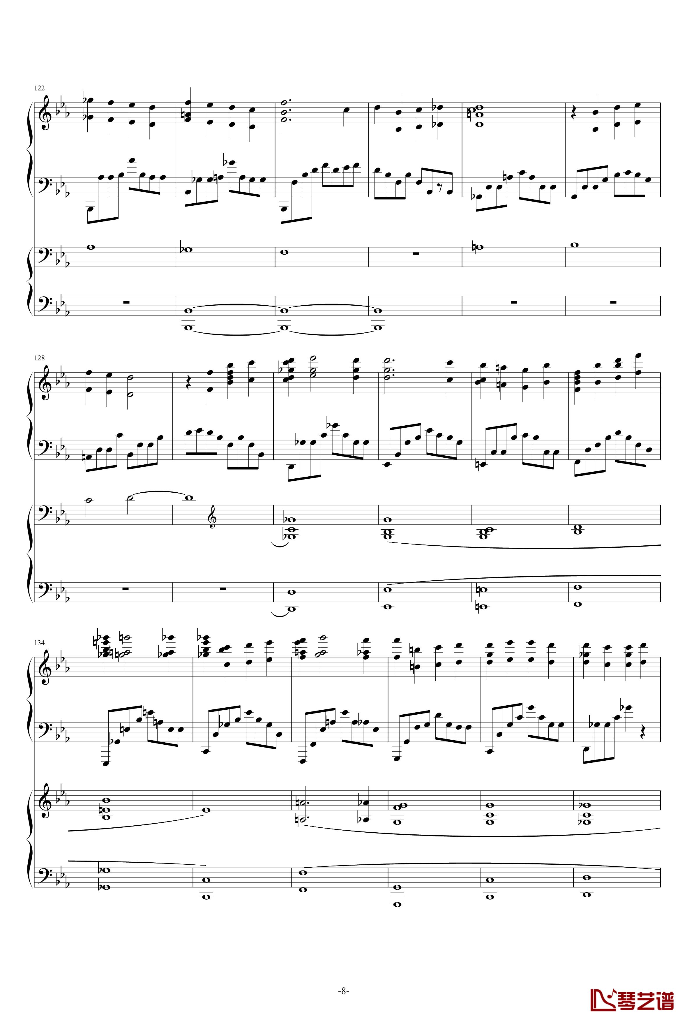 第二钢琴协奏曲第三乐章钢琴谱-拉赫玛尼诺夫8