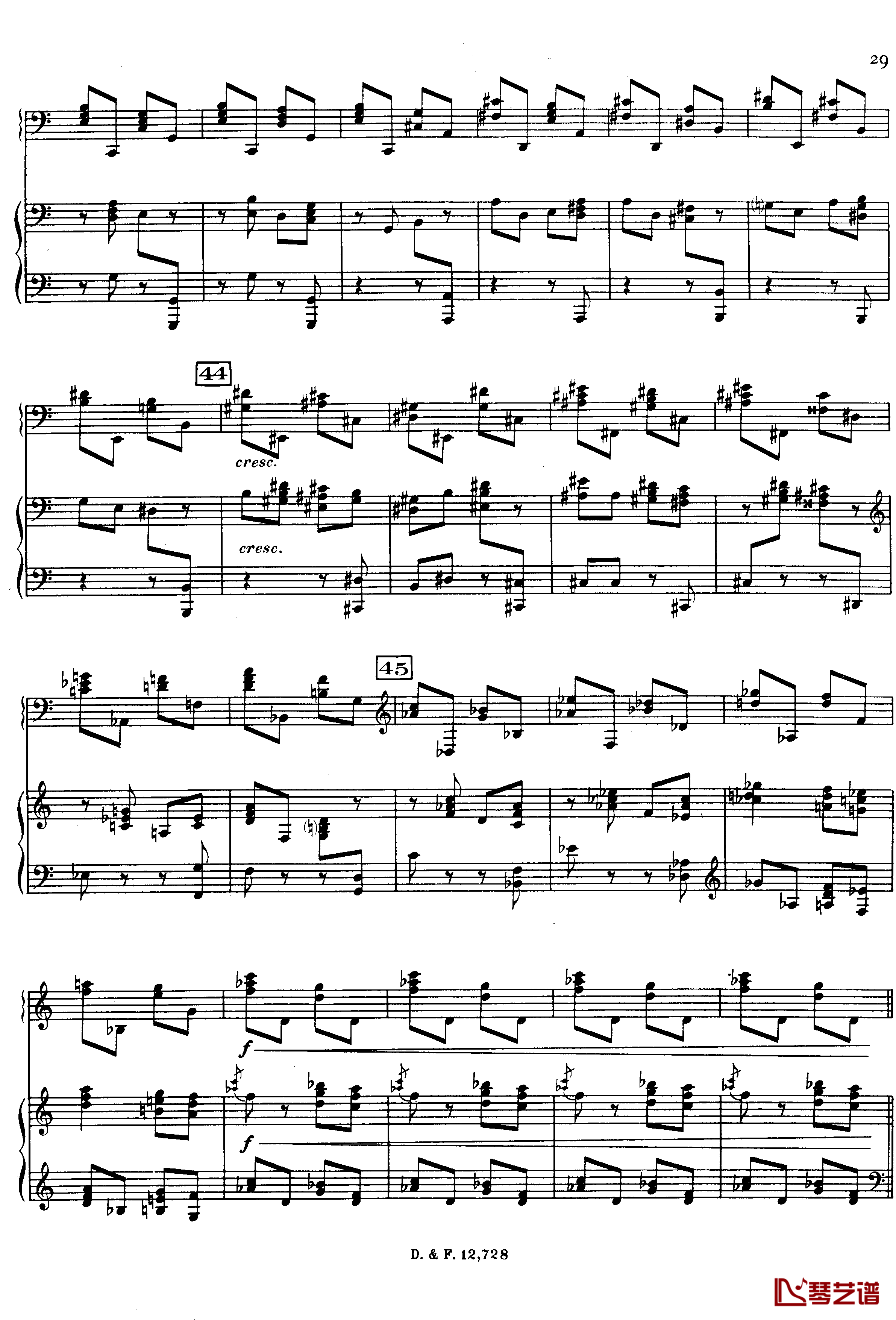 左手钢琴协奏曲钢琴谱-拉威尔-Ravel29