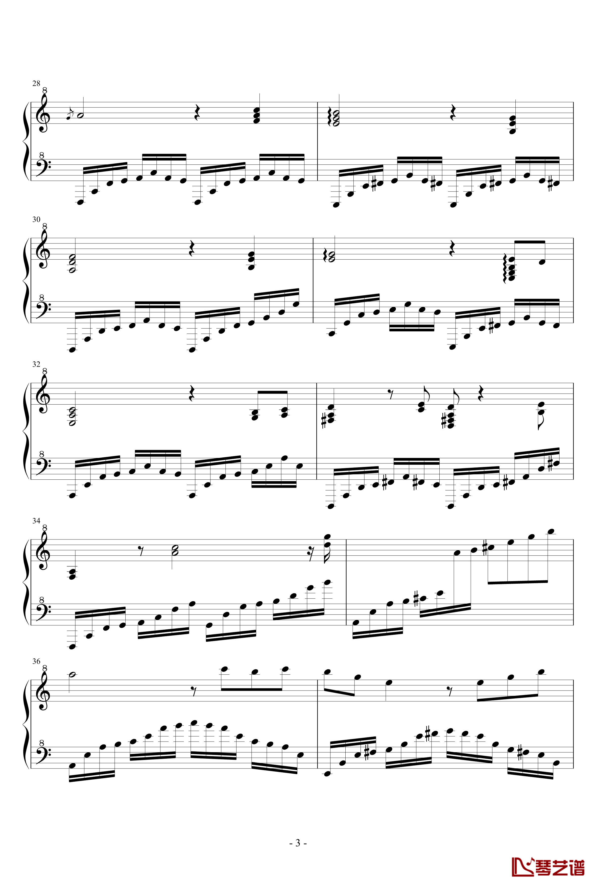 碎月钢琴谱-飞丝3