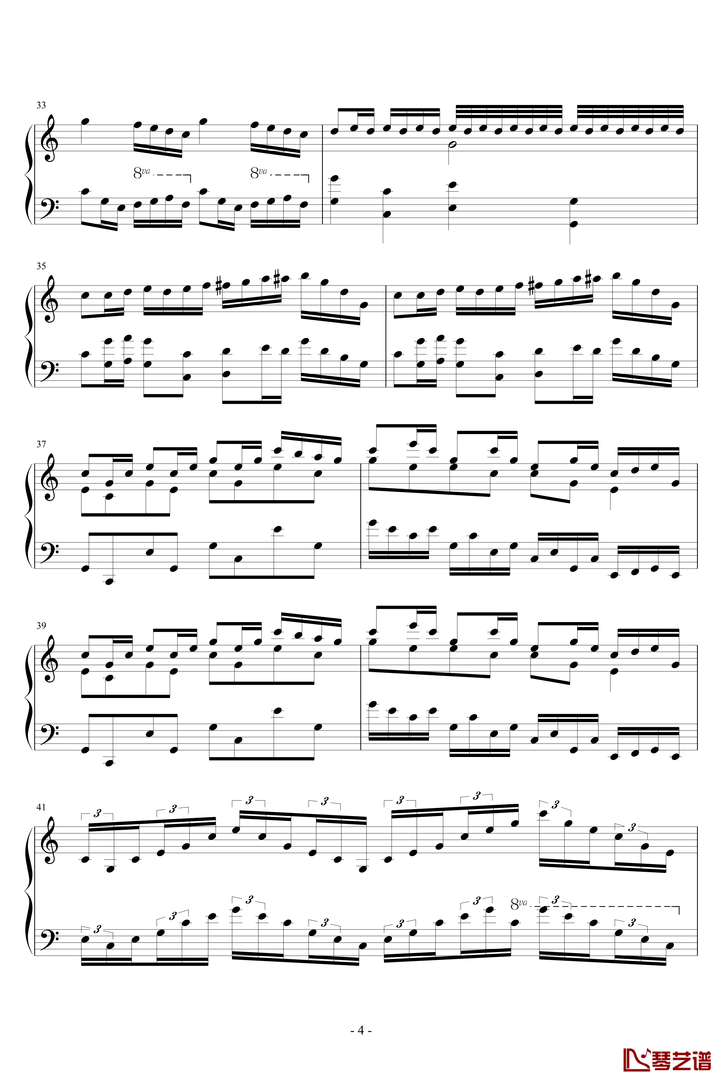 C大调赋格钢琴谱-PARROT1864
