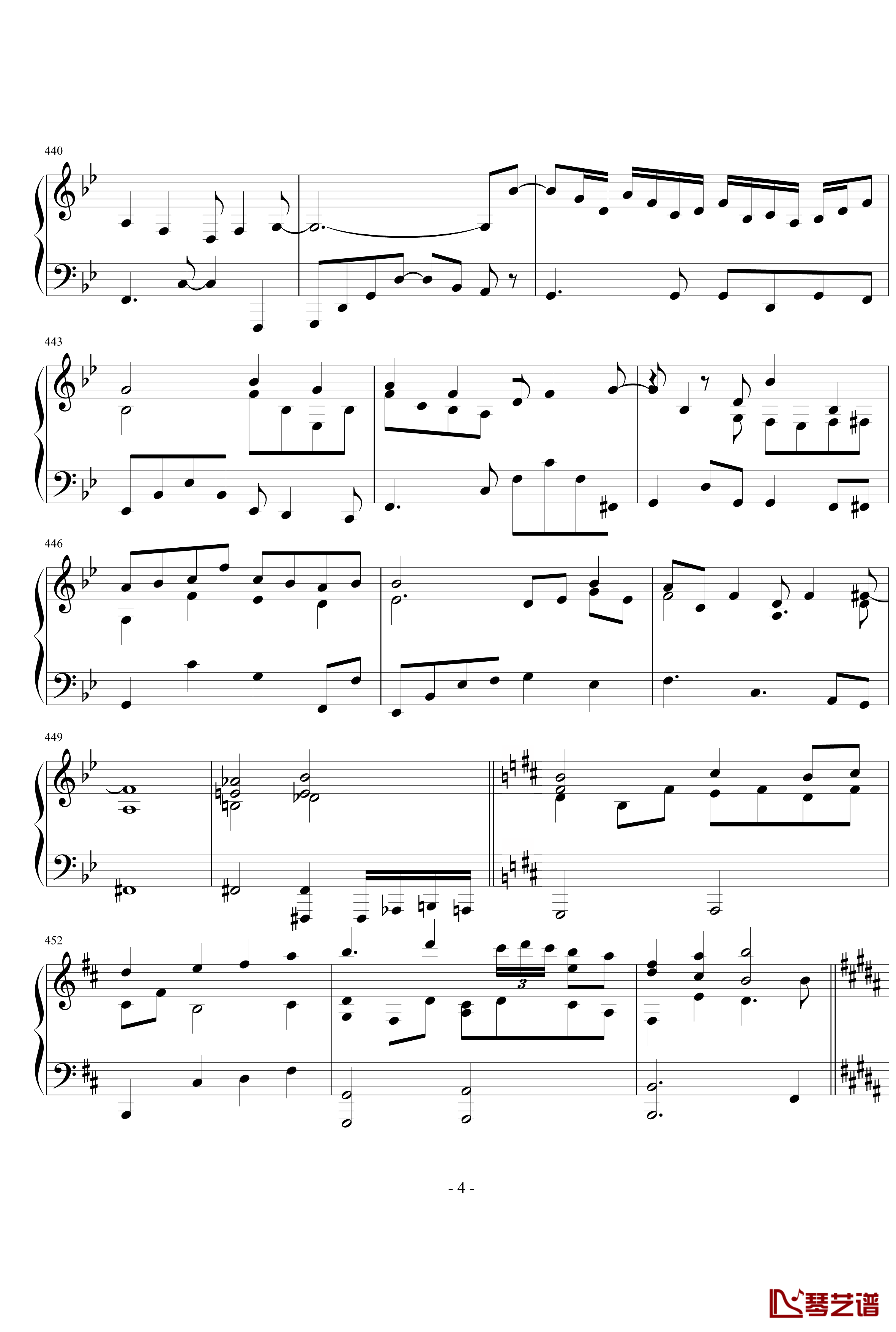 Pianoforte钢琴谱-東方連奏曲II 第三部分-东方project4