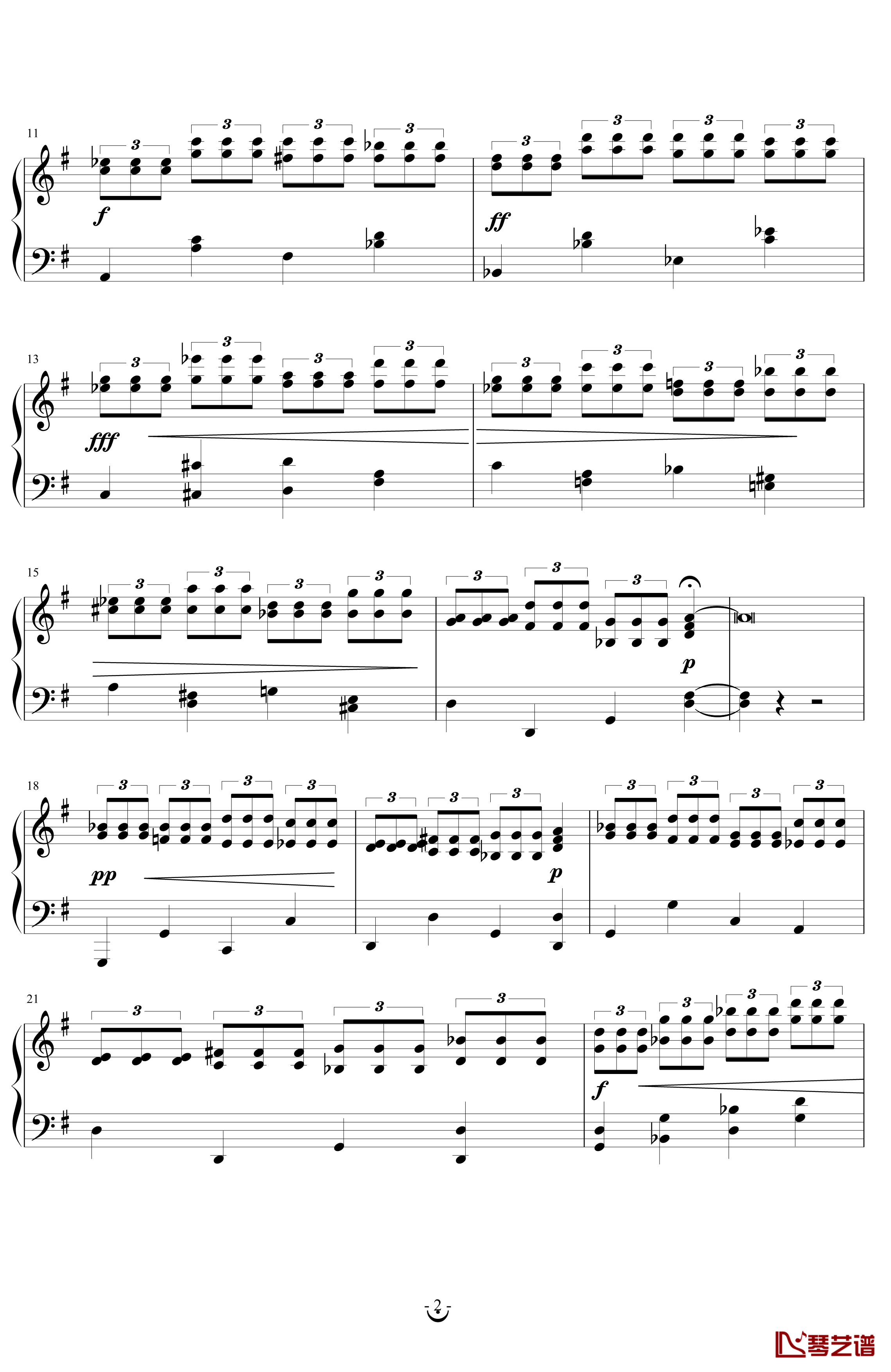 练习曲II钢琴谱-F.斯宾特勒2