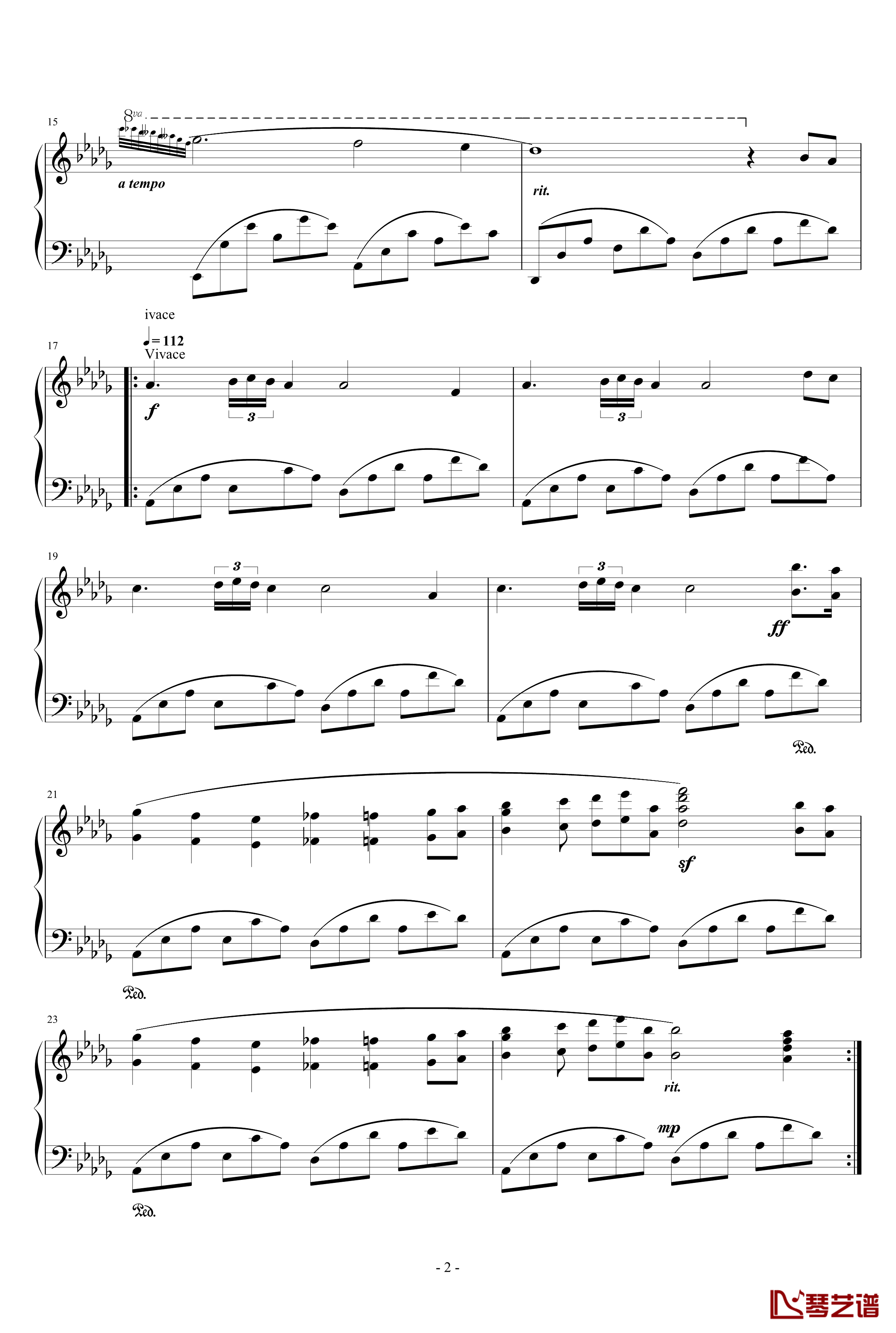 夜曲钢琴谱-Maple2