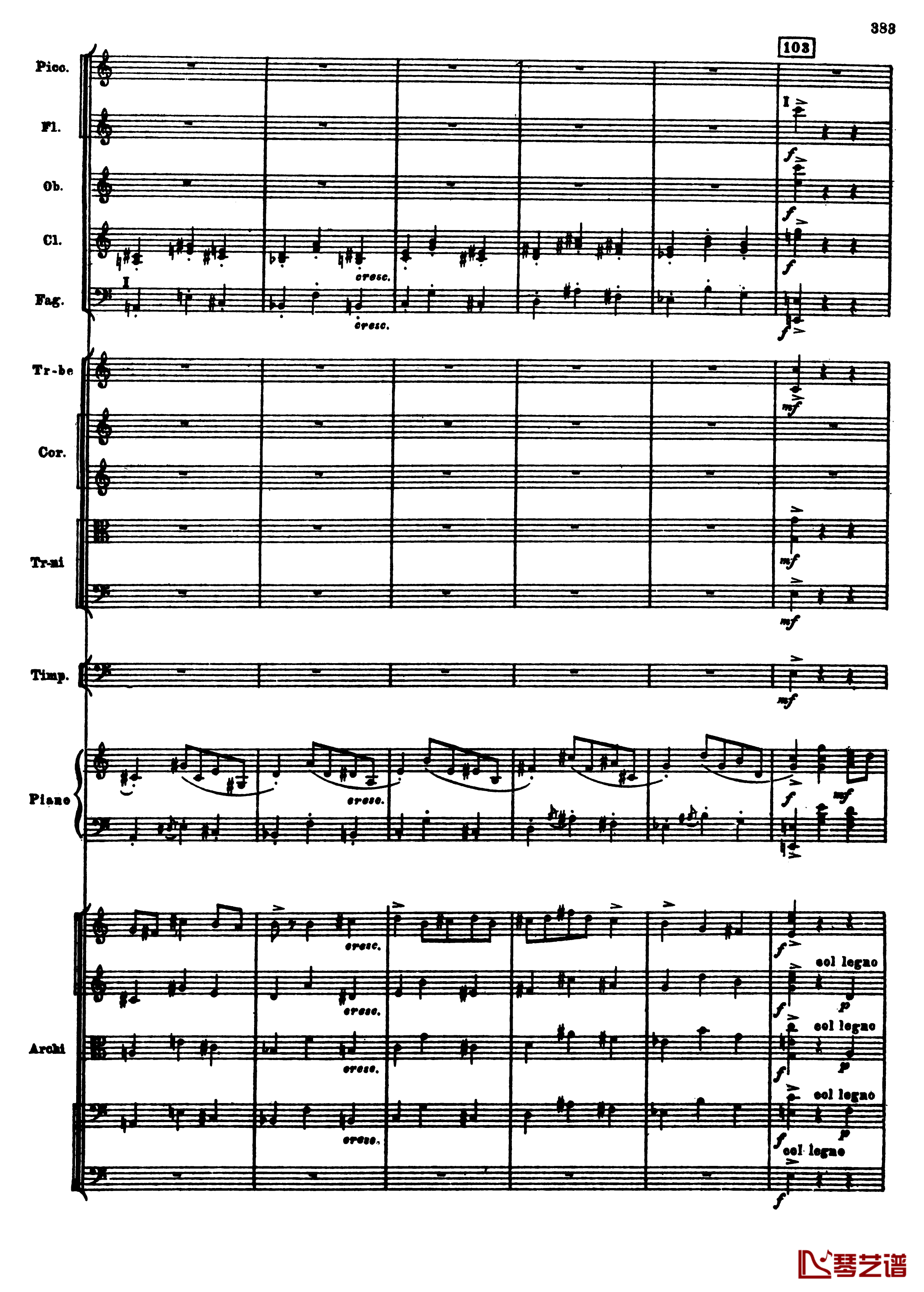 普罗科菲耶夫第三钢琴协奏曲钢琴谱-总谱-普罗科非耶夫115