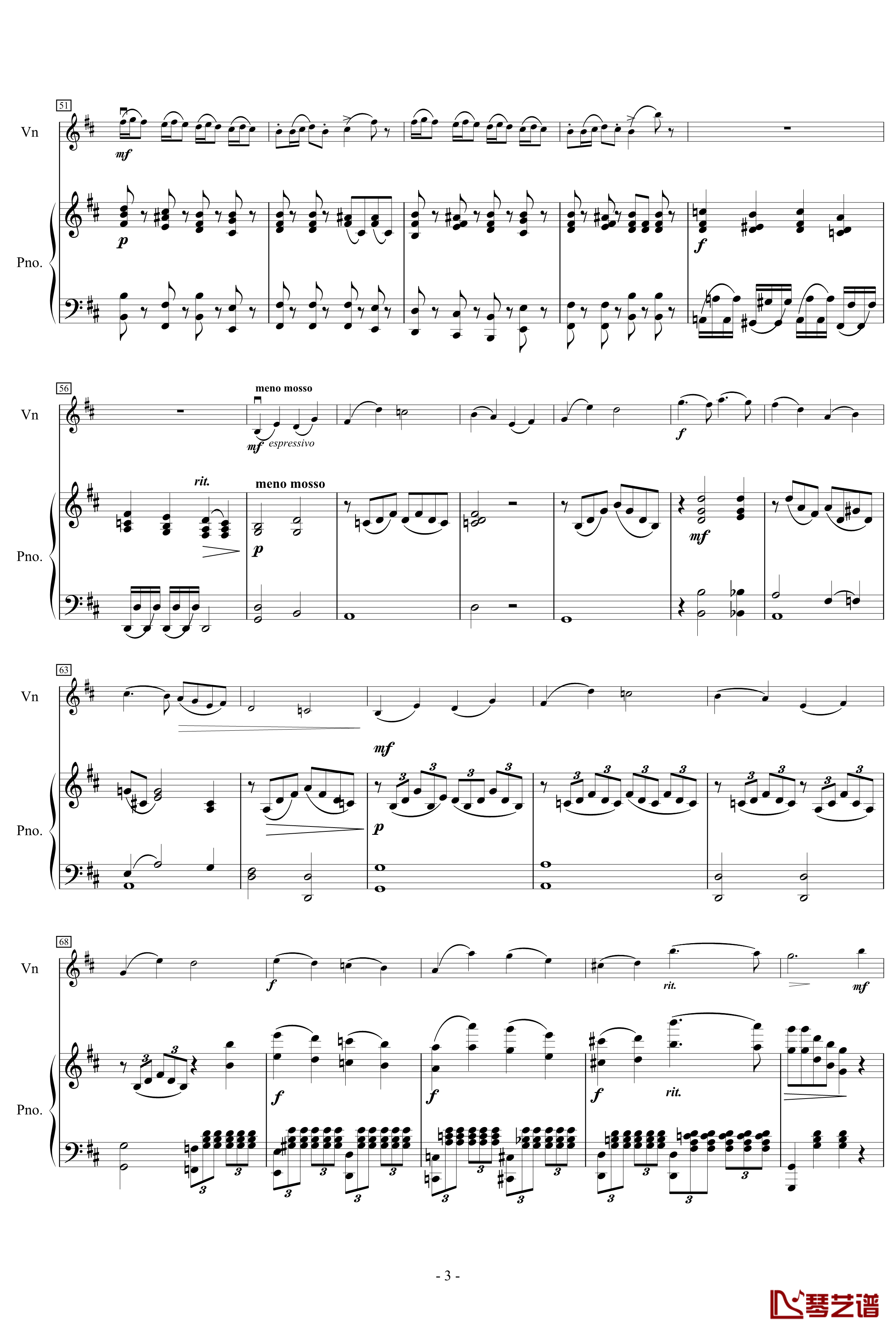 Concerto for Violin in B minor钢琴谱-奧斯卡·雷丁3