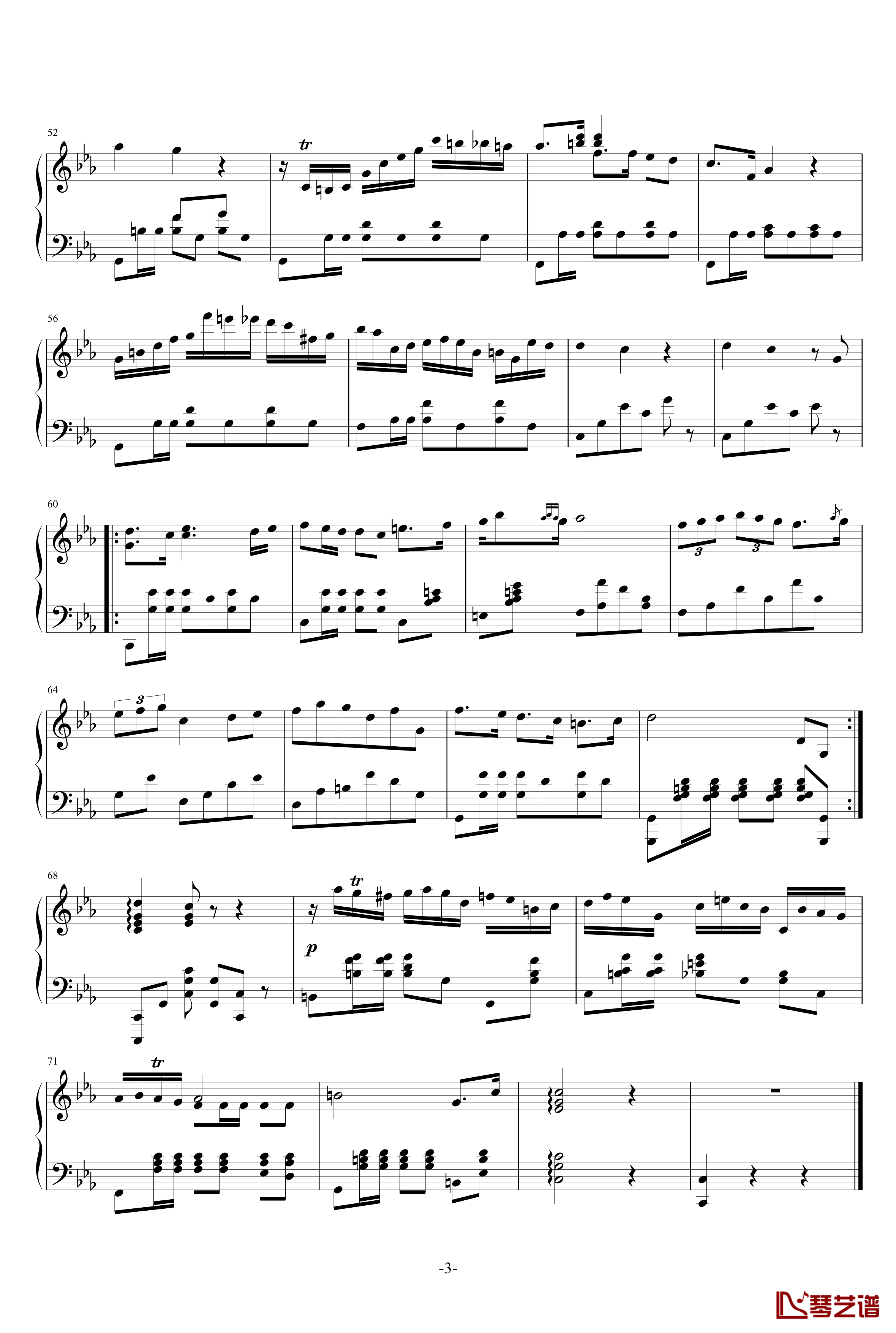 c小调波兰舞曲钢琴谱-乐之琴3