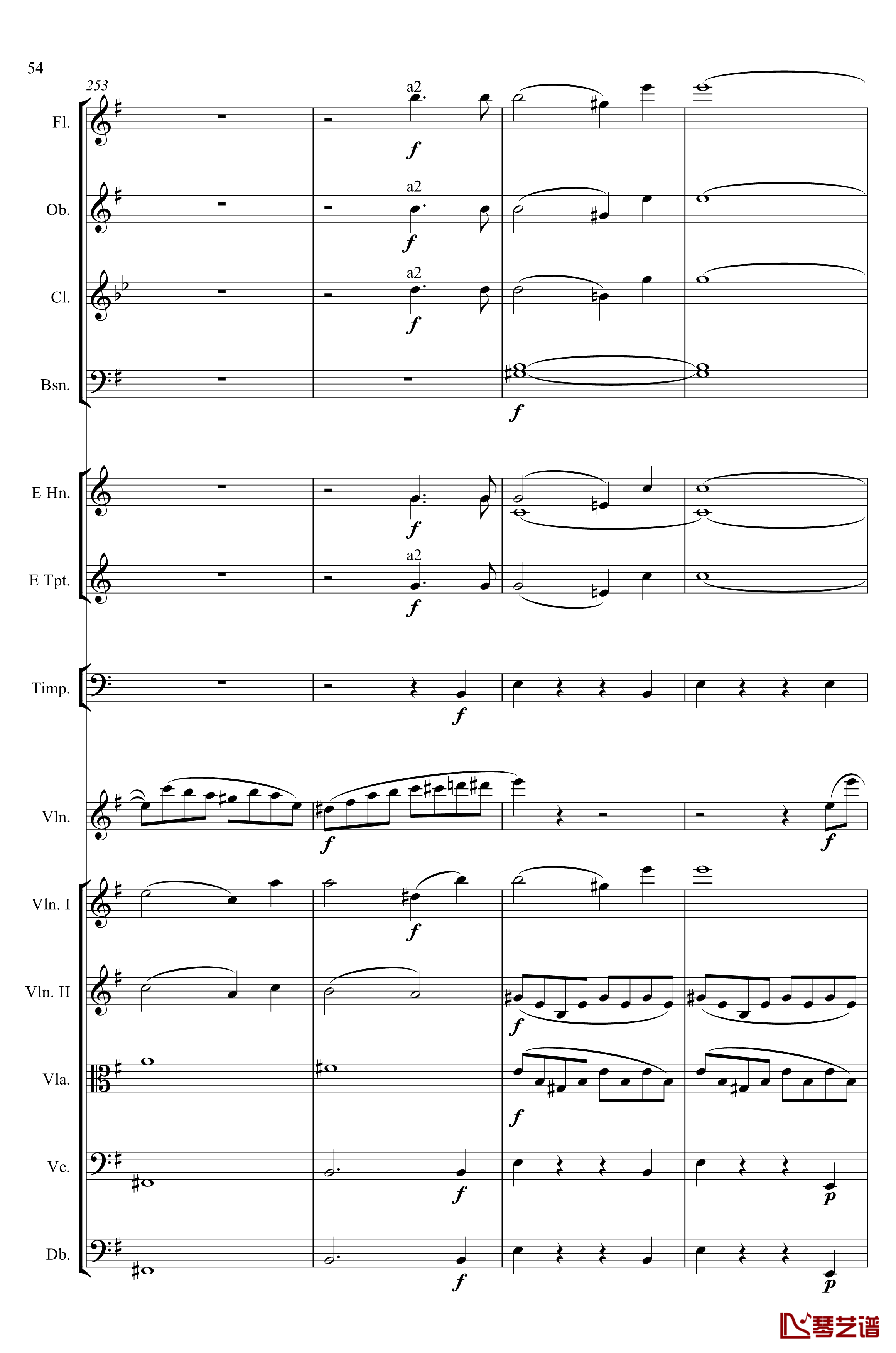 e小调小提琴协奏曲Op.64钢琴谱-第一乐章-门德尔松54