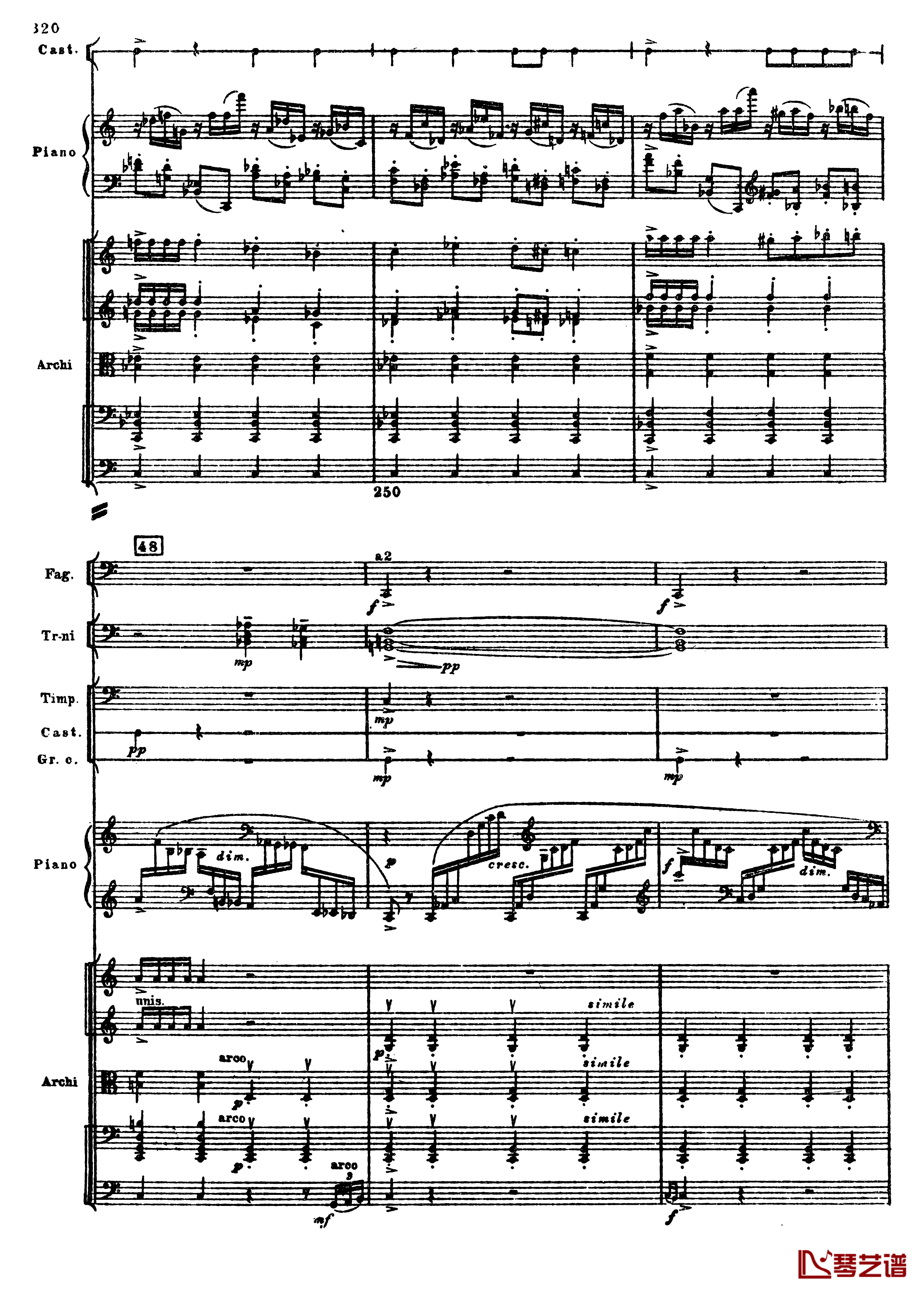 普罗科菲耶夫第三钢琴协奏曲钢琴谱-总谱-普罗科非耶夫52