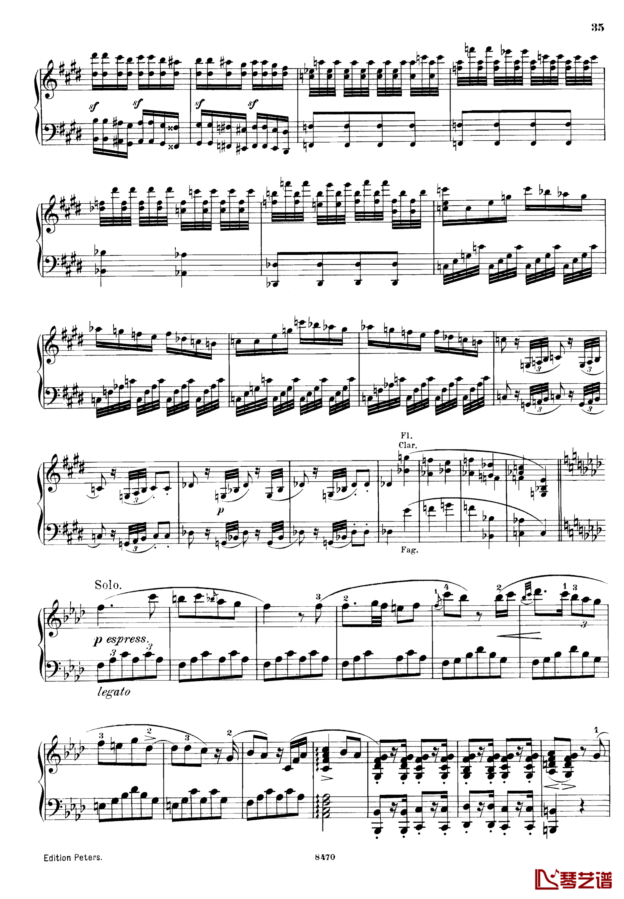 升c小调第三钢琴协奏曲Op.55钢琴谱-克里斯蒂安-里斯35