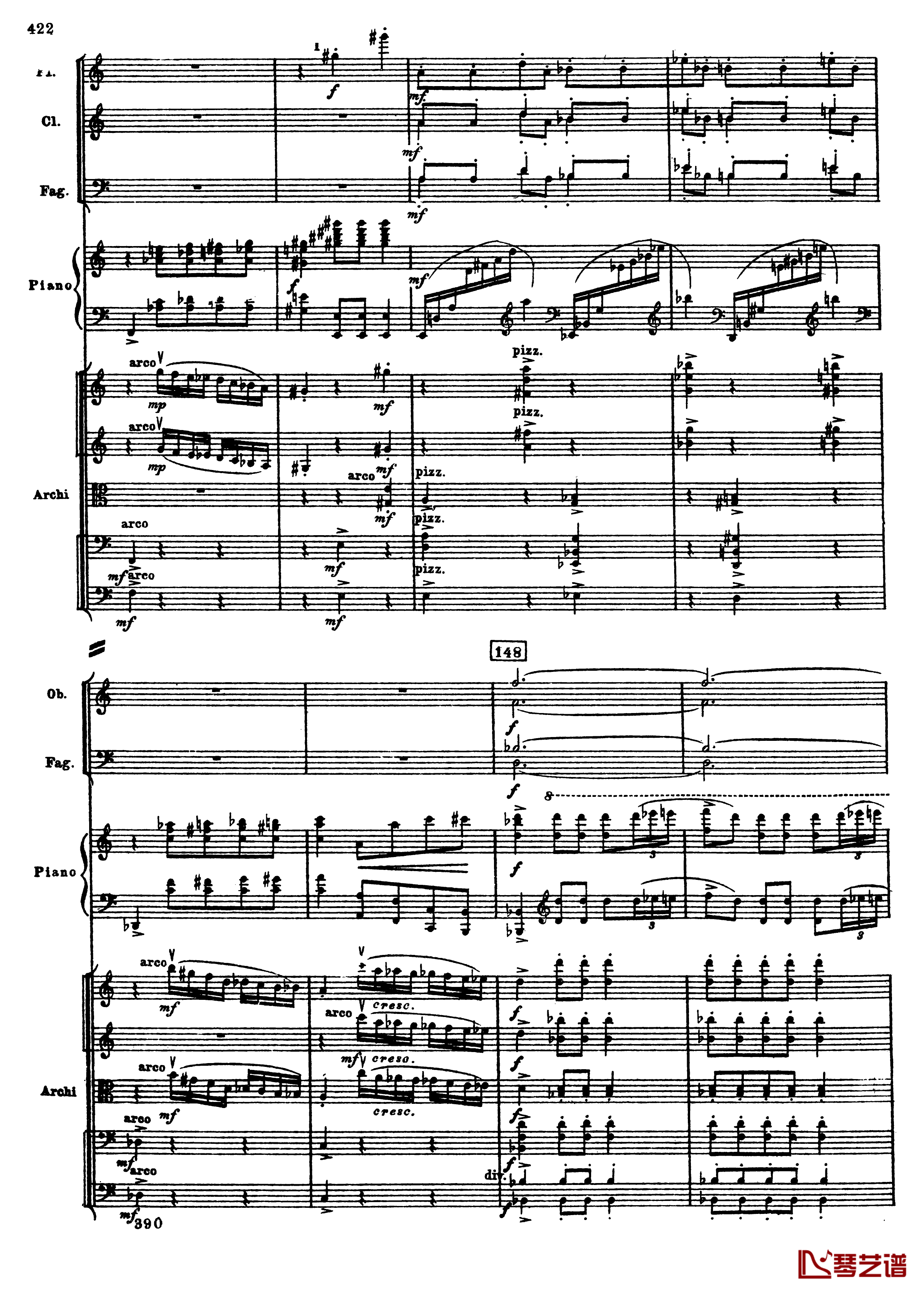 普罗科菲耶夫第三钢琴协奏曲钢琴谱-总谱-普罗科非耶夫154