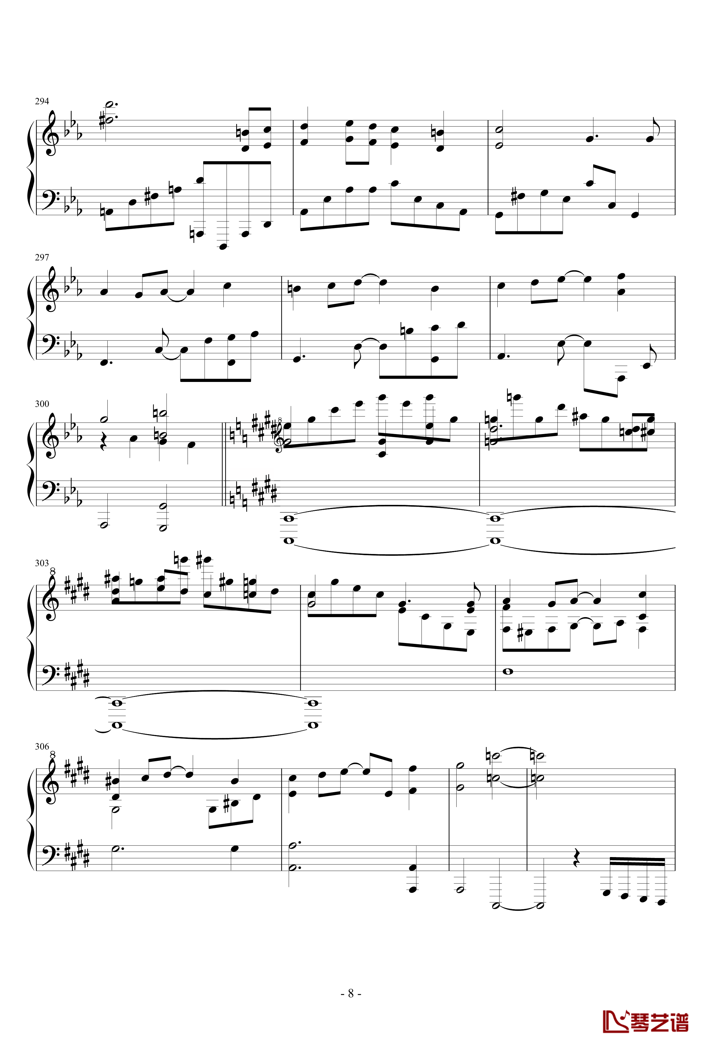 東方連奏曲II Pianoforte钢琴谱-第二部分-东方project8
