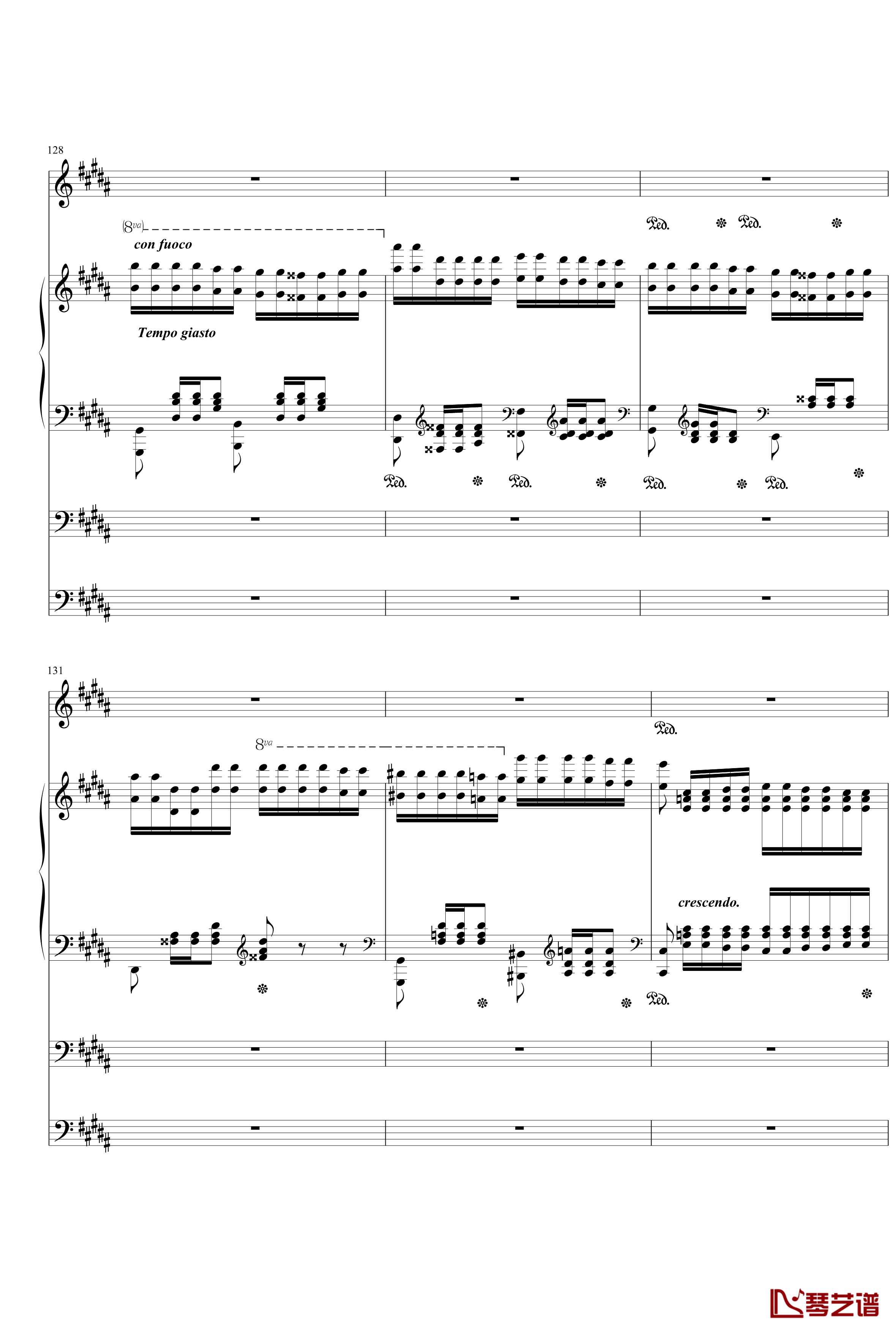 钟钢琴谱-变态版-李斯特27
