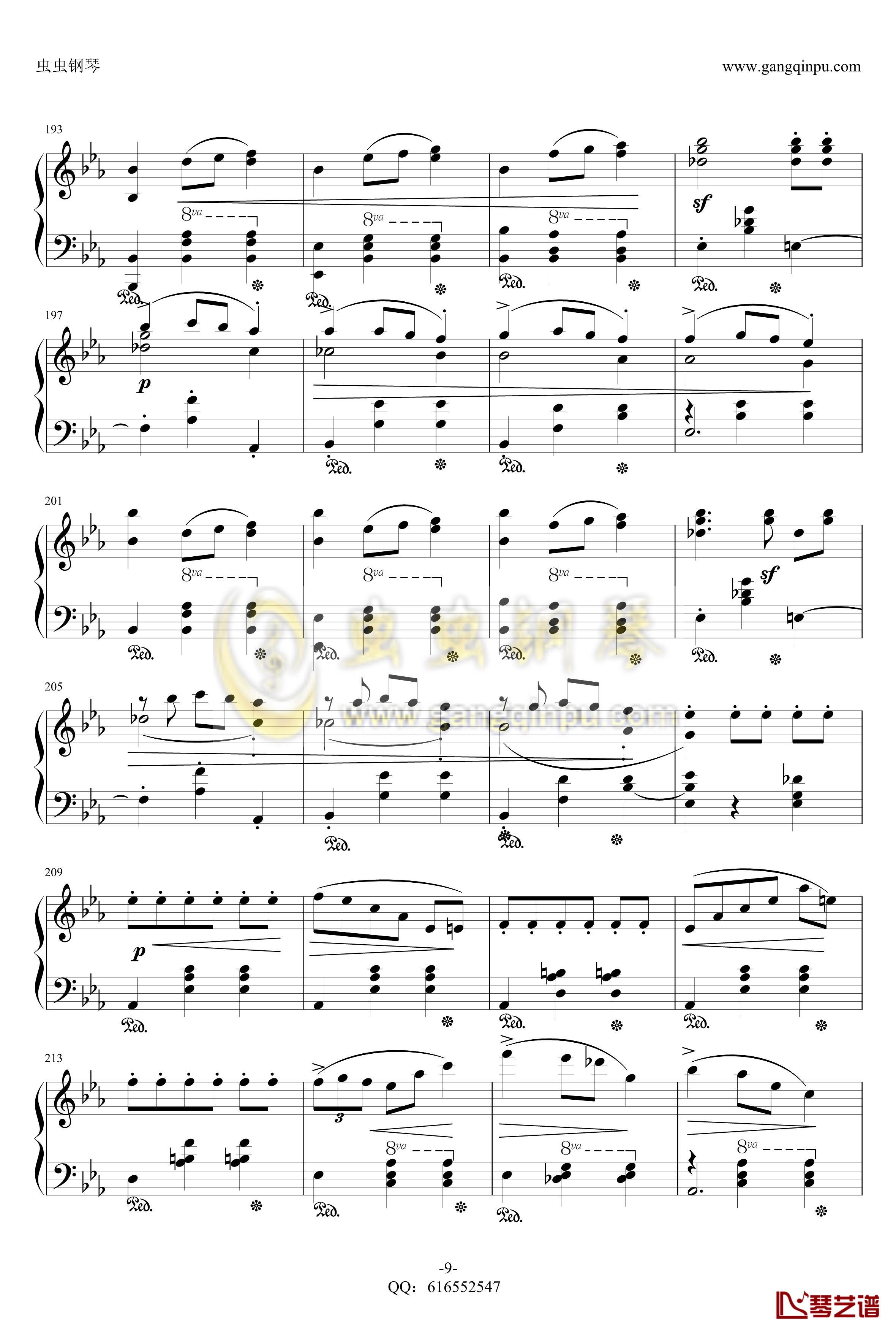 降E大调辉煌的大圆舞曲钢琴谱-金龙鱼-肖邦-chopin-9