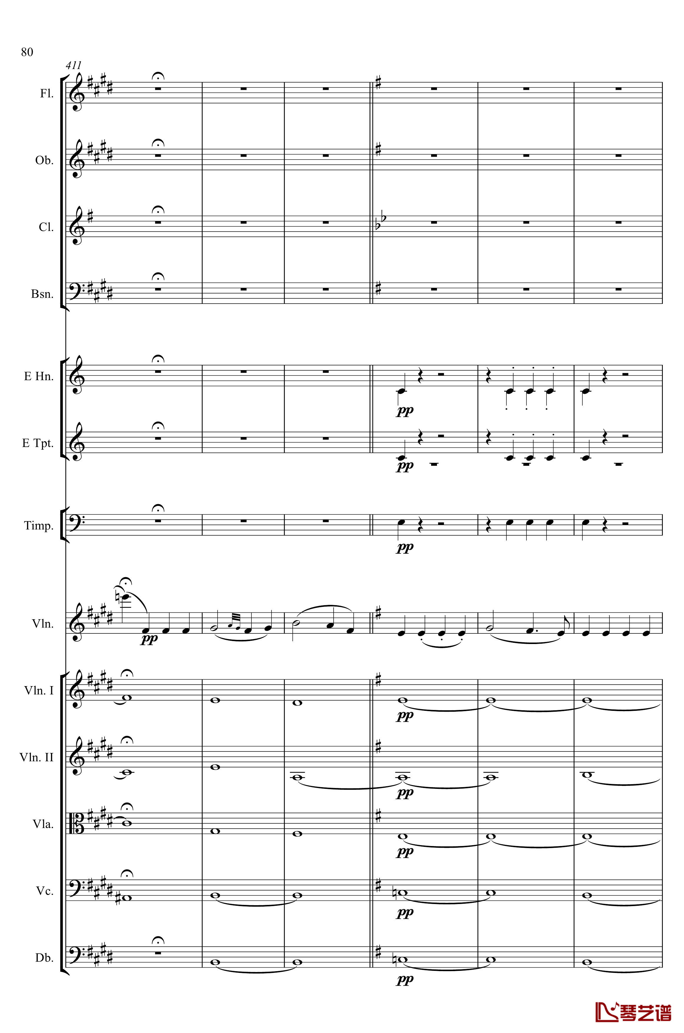 e小调小提琴协奏曲Op.64钢琴谱-第一乐章-门德尔松80