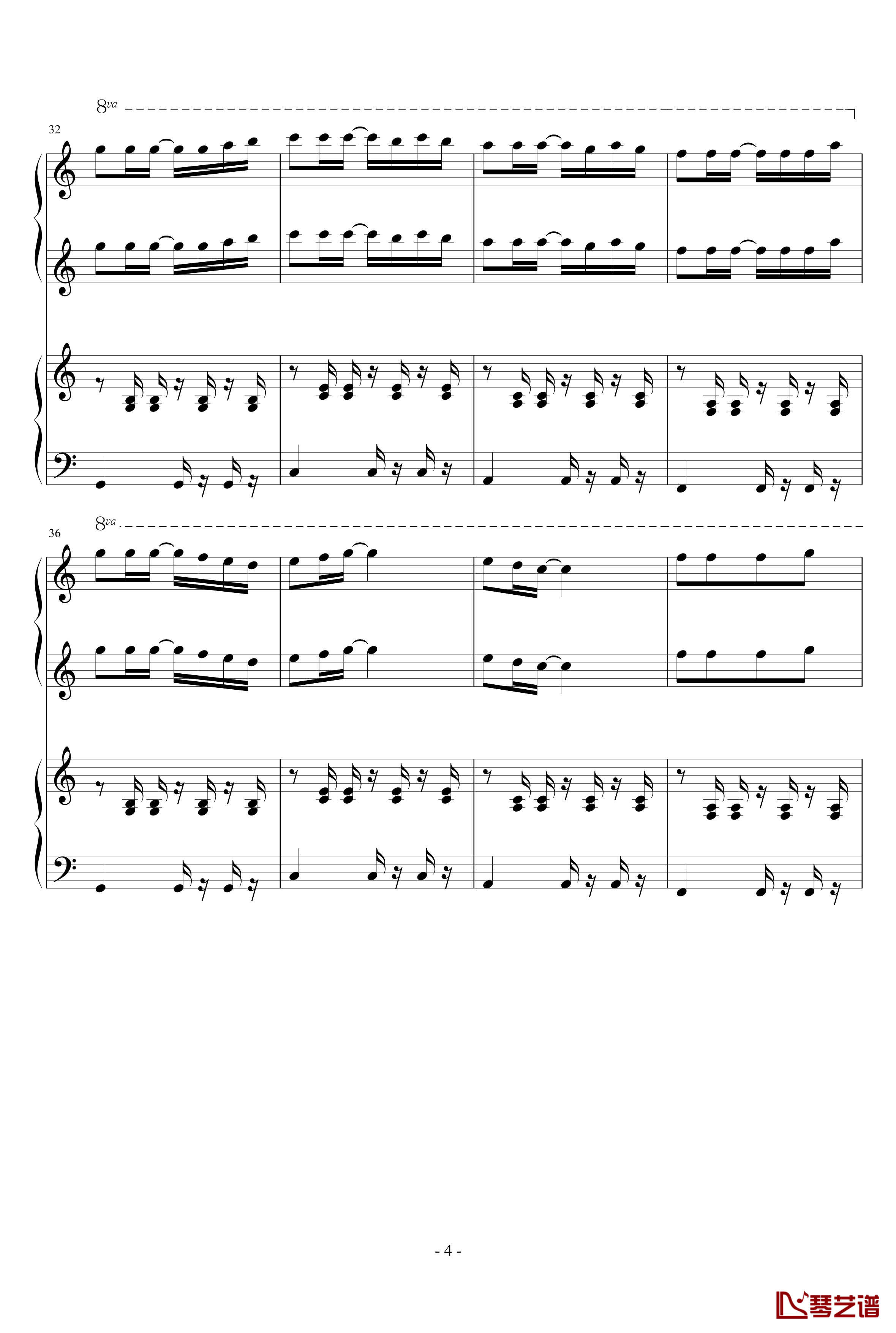 欢乐舞曲钢琴谱-儿童歌曲4